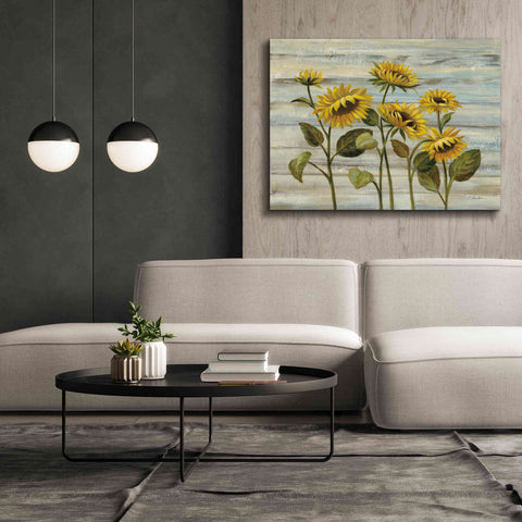 Image of Epic Art 'Cottage Sunflowers' by Silvia Vassileva, Canvas Wall Art,54 x 40