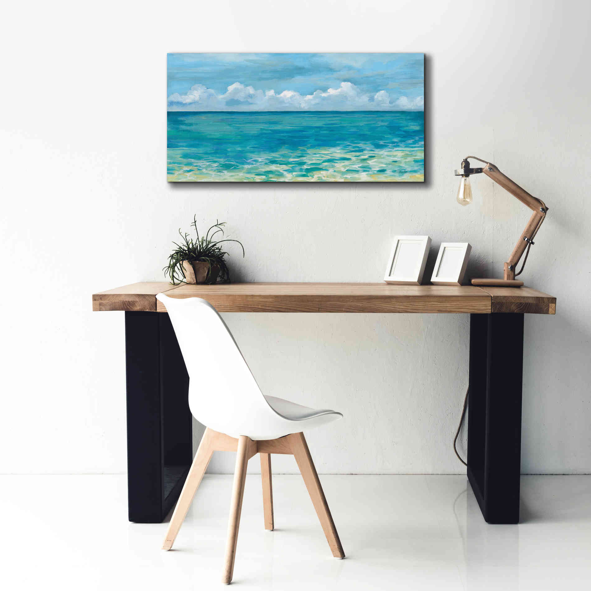 Epic Art 'Caribbean Sea Reflections' by Silvia Vassileva, Canvas Wall Art,40 x 20