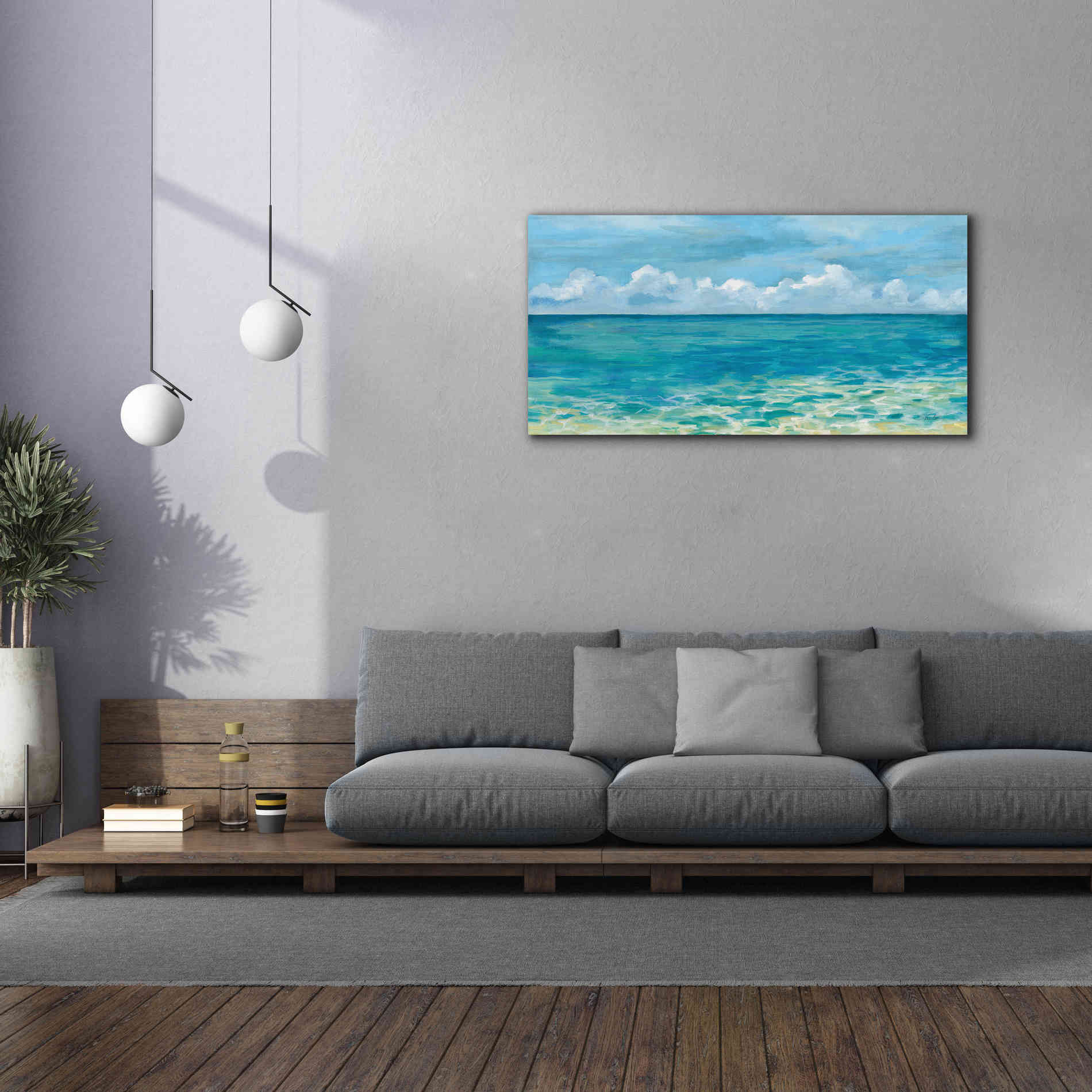 Epic Art 'Caribbean Sea Reflections' by Silvia Vassileva, Canvas Wall Art,60 x 30
