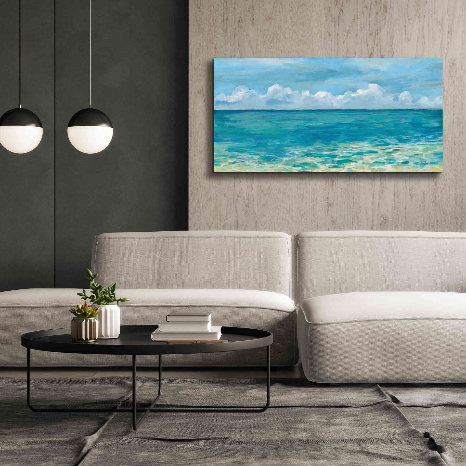 Epic Art 'Caribbean Sea Reflections' by Silvia Vassileva, Canvas Wall Art,60 x 30