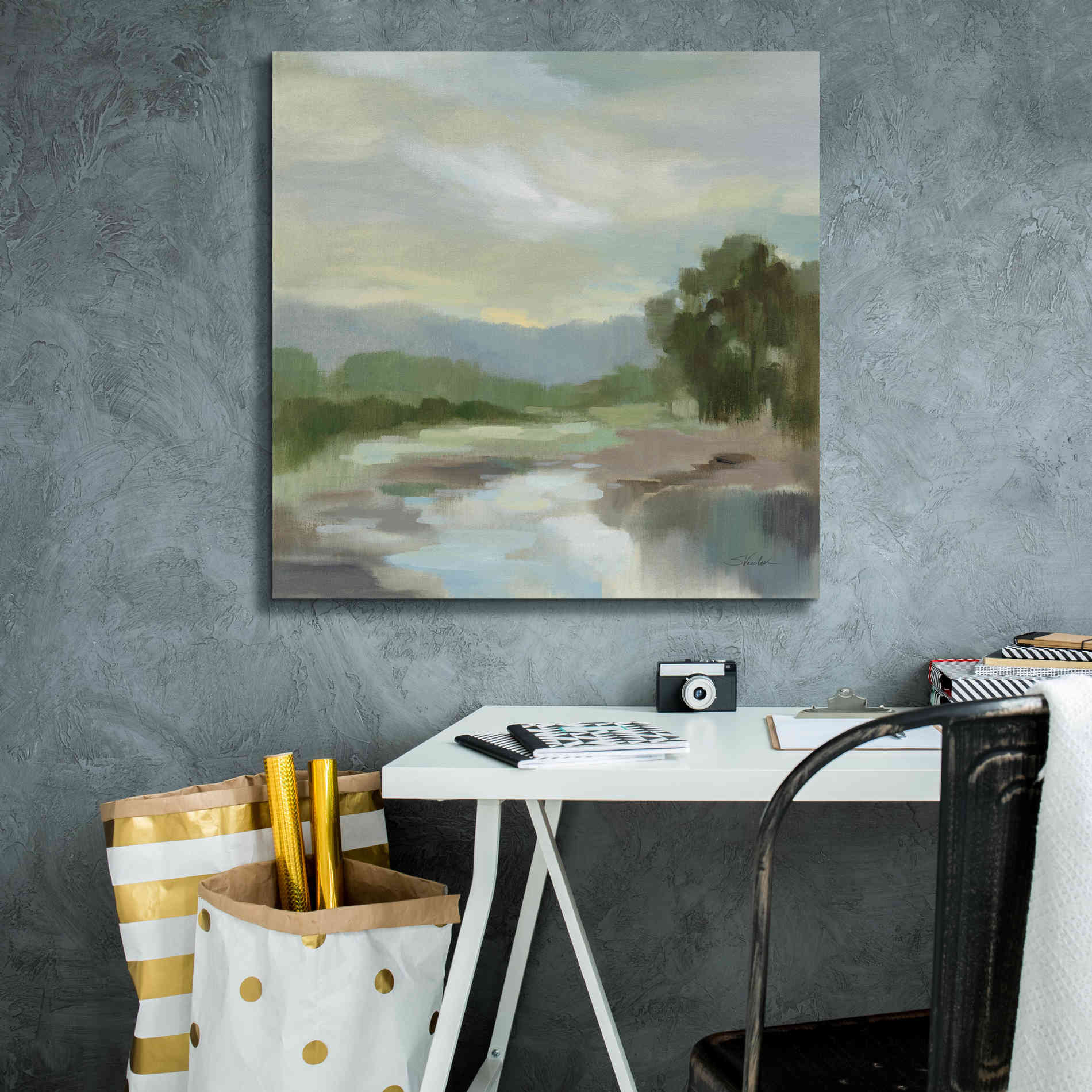 Epic Art 'Sage Lake' by Silvia Vassileva, Canvas Wall Art,26 x 26