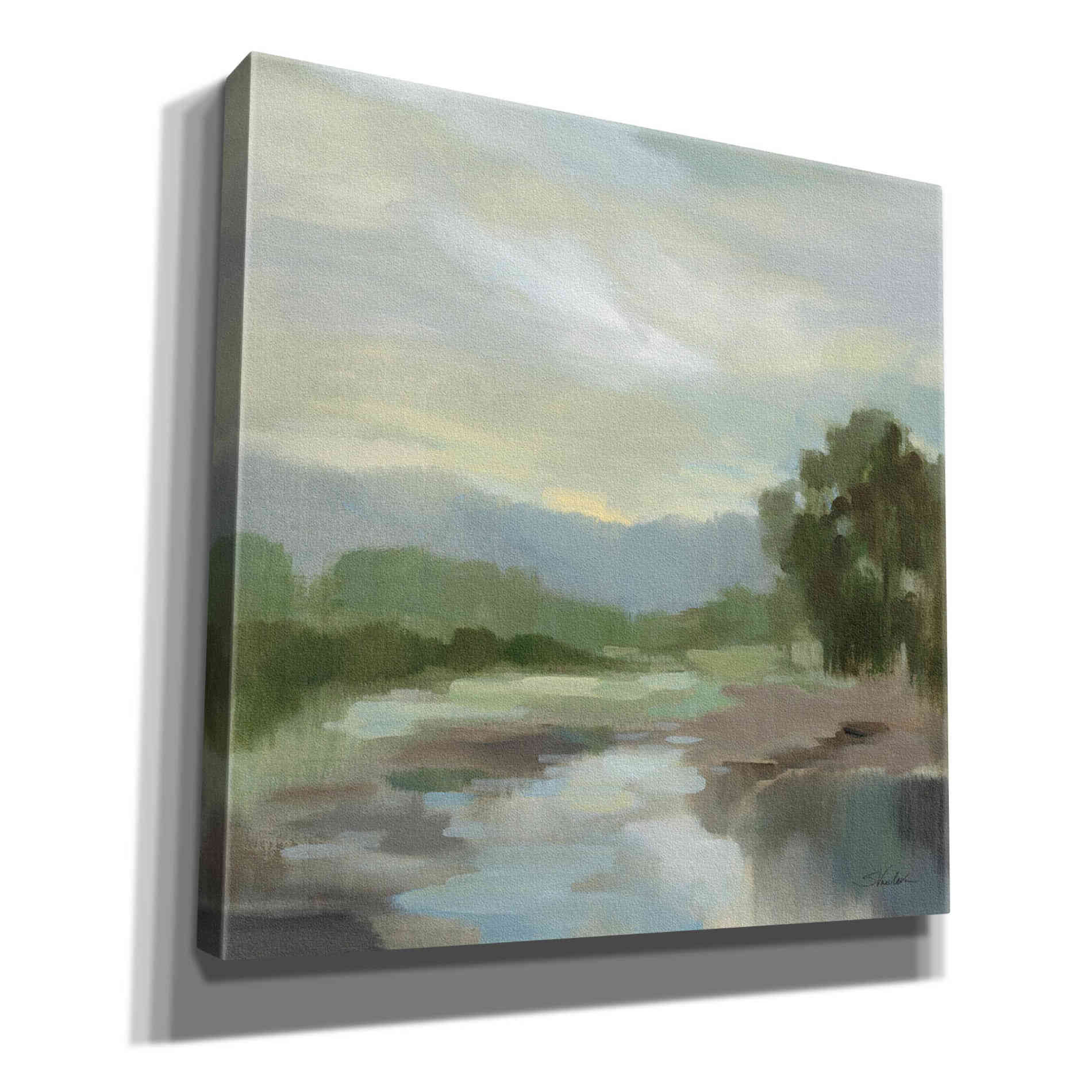 Epic Art 'Sage Lake' by Silvia Vassileva, Canvas Wall Art,12x12x1.1x0,18x18x1.1x0,26x26x1.74x0,37x37x1.74x0
