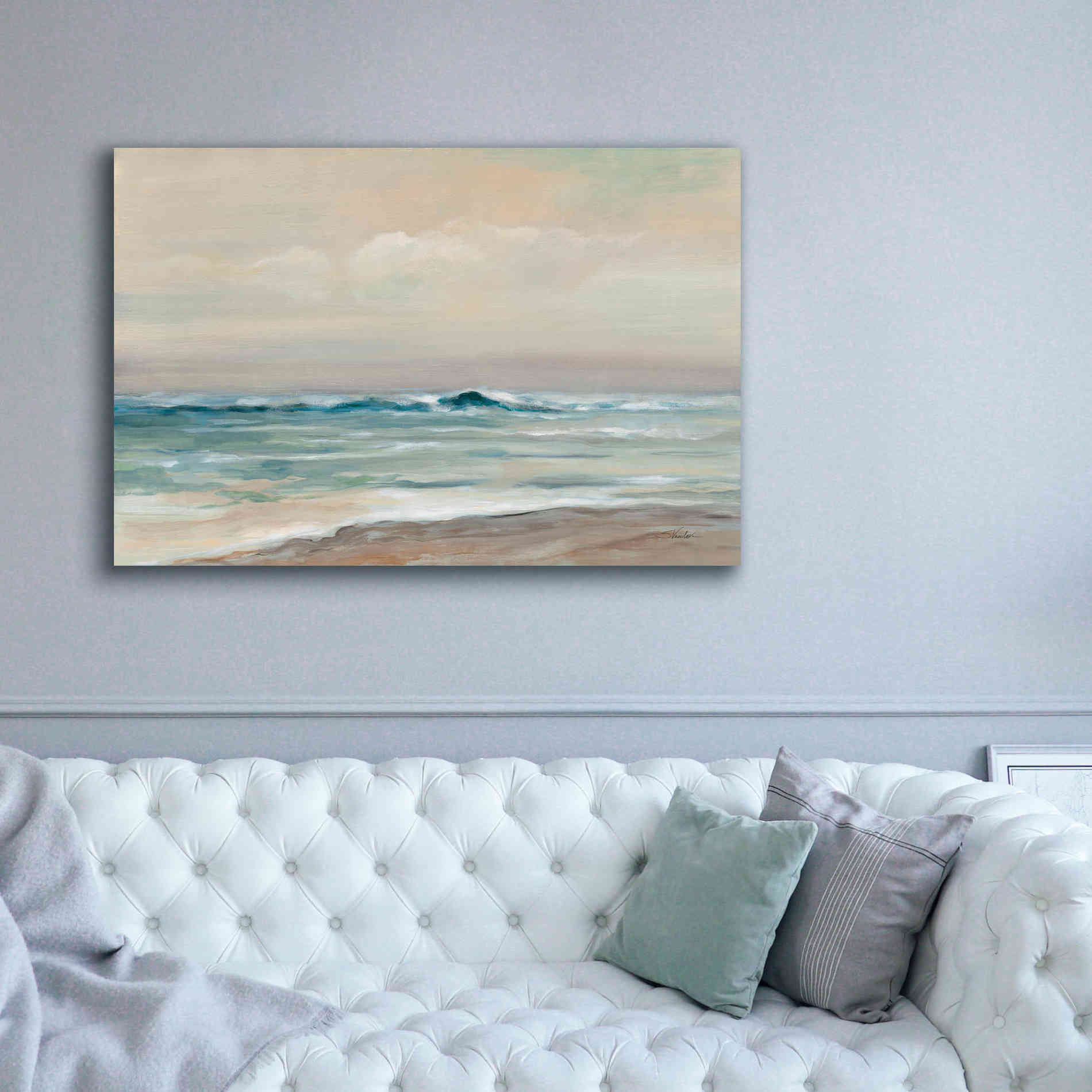 Epic Art 'Whispering Wave 2' by Silvia Vassileva, Canvas Wall Art,60 x 40