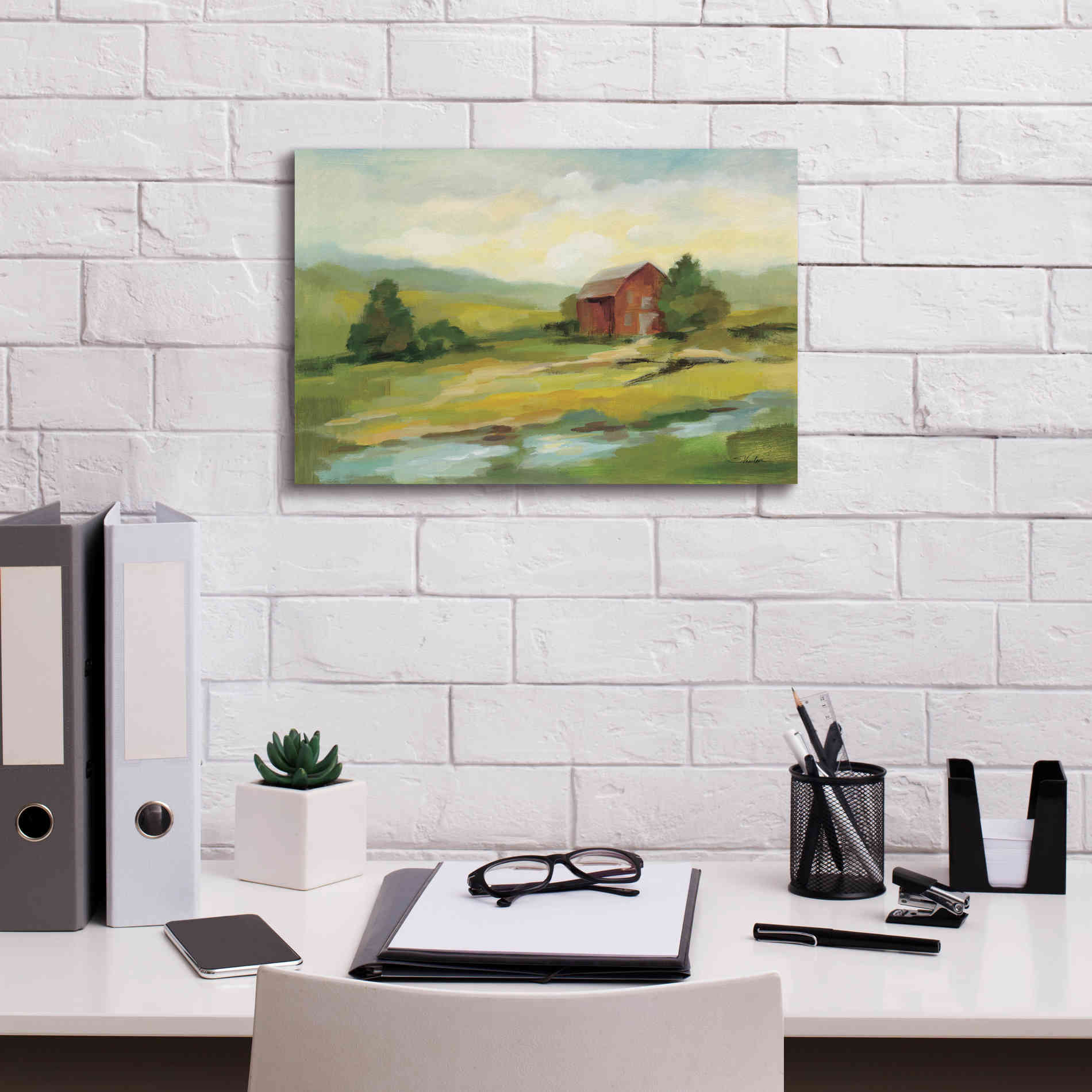 Epic Art 'Springtime Farm' by Silvia Vassileva, Canvas Wall Art,18 x 12