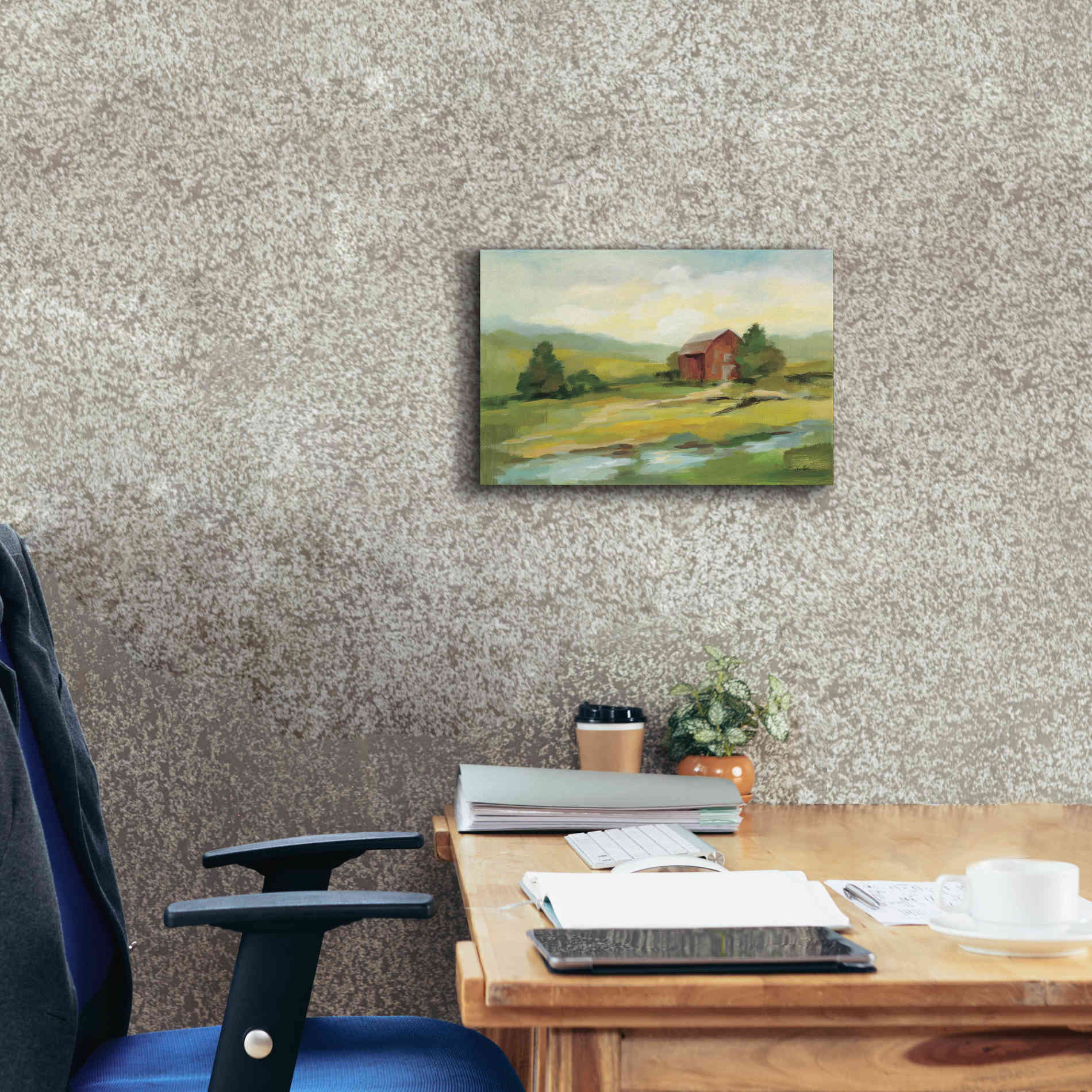 Epic Art 'Springtime Farm' by Silvia Vassileva, Canvas Wall Art,18 x 12