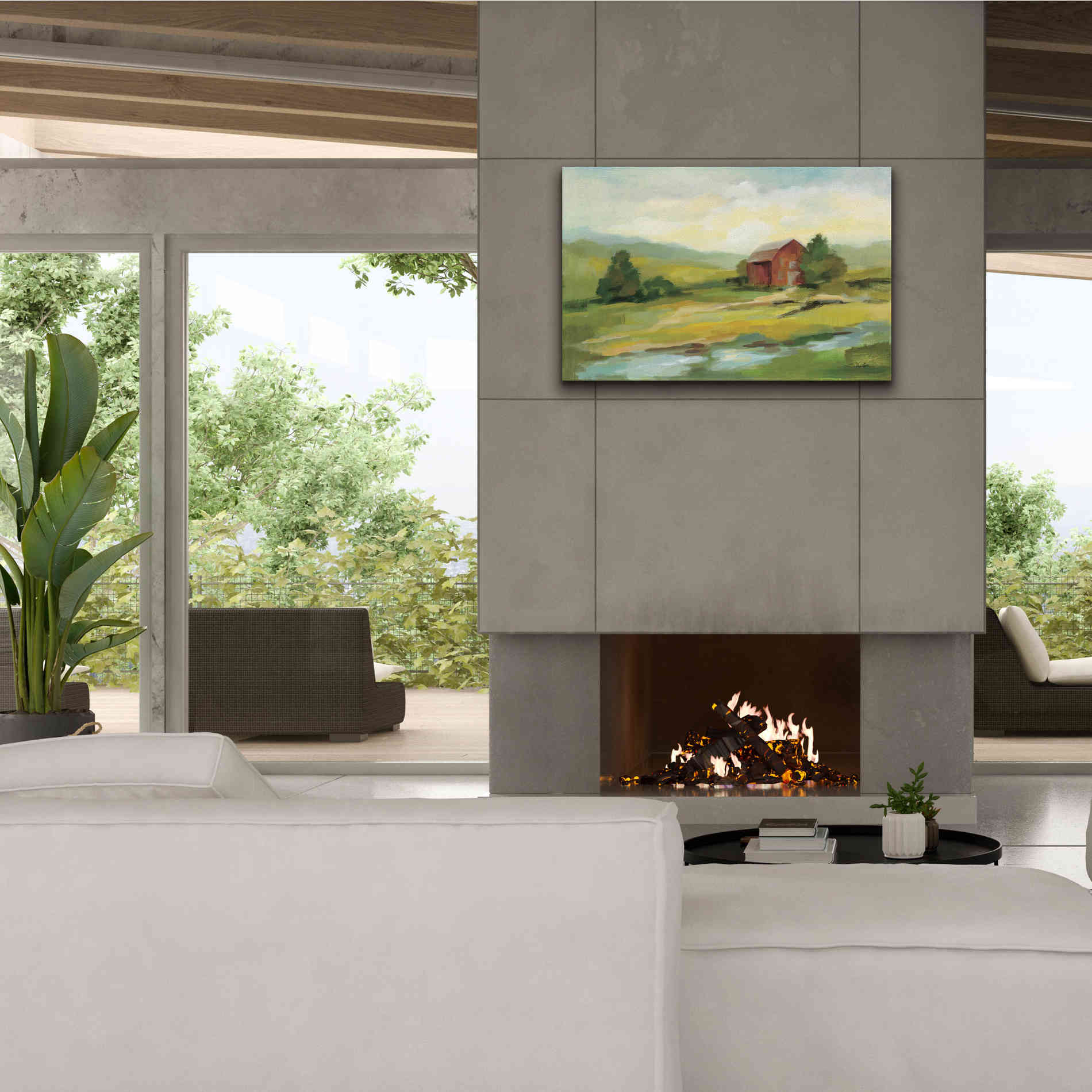 Epic Art 'Springtime Farm' by Silvia Vassileva, Canvas Wall Art,40 x 26