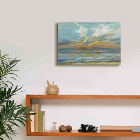 Image of Epic Art 'Rhythmic Sunset Waves' by Silvia Vassileva, Canvas Wall Art,18 x 12