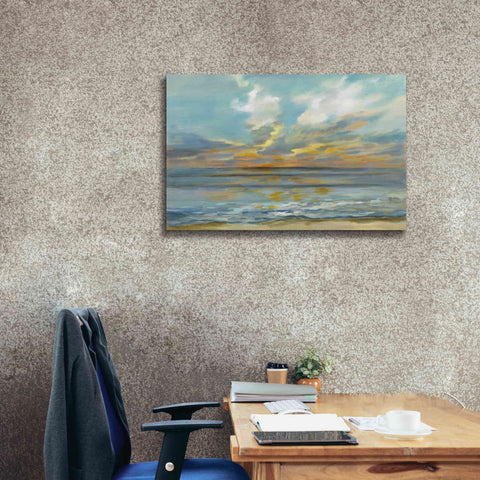Image of Epic Art 'Rhythmic Sunset Waves' by Silvia Vassileva, Canvas Wall Art,40 x 26