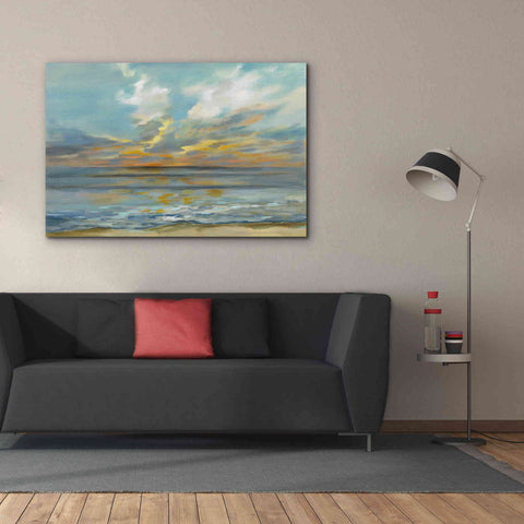 Image of Epic Art 'Rhythmic Sunset Waves' by Silvia Vassileva, Canvas Wall Art,60 x 40