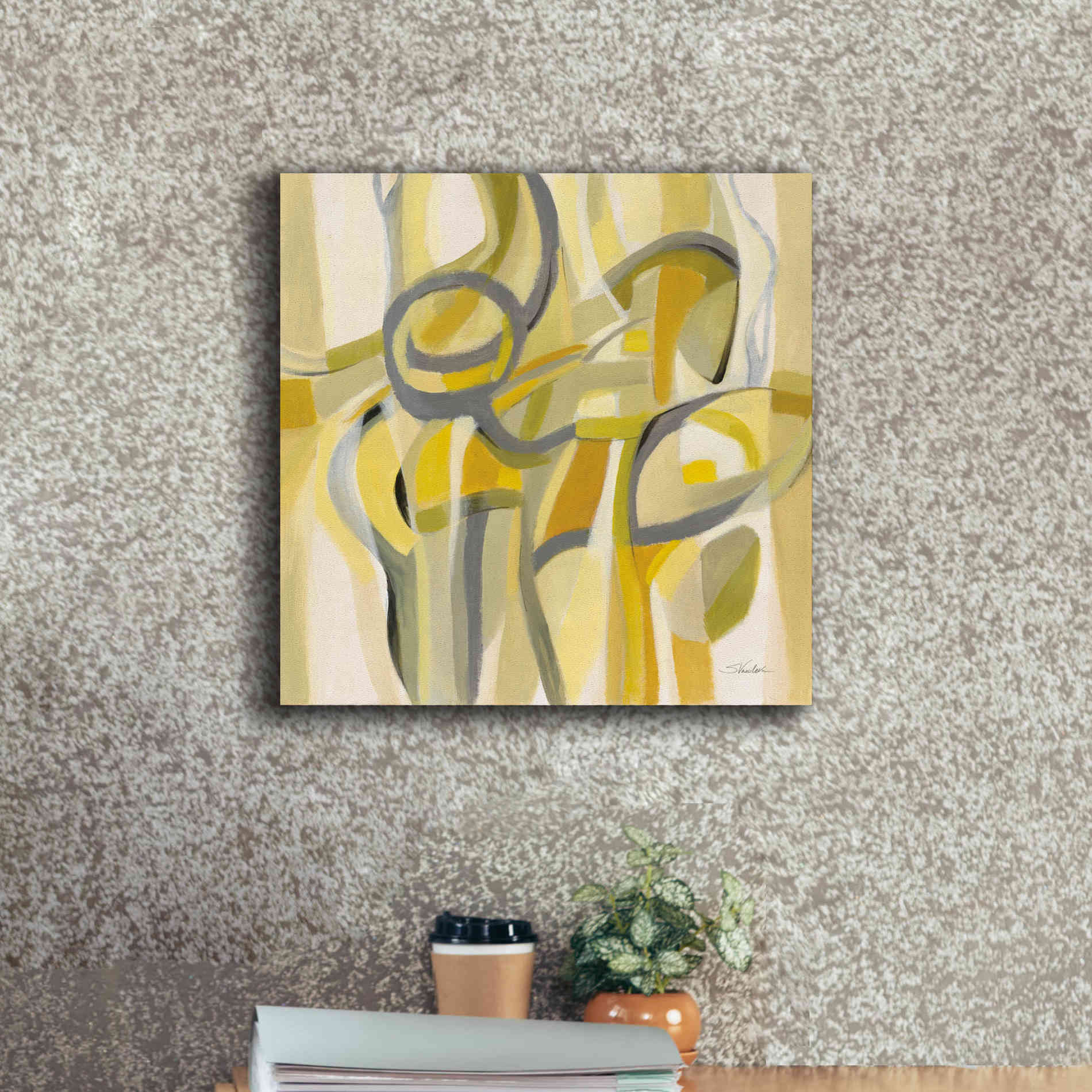 Epic Art 'Mid Mod Yellow' by Silvia Vassileva, Canvas Wall Art,18 x 18