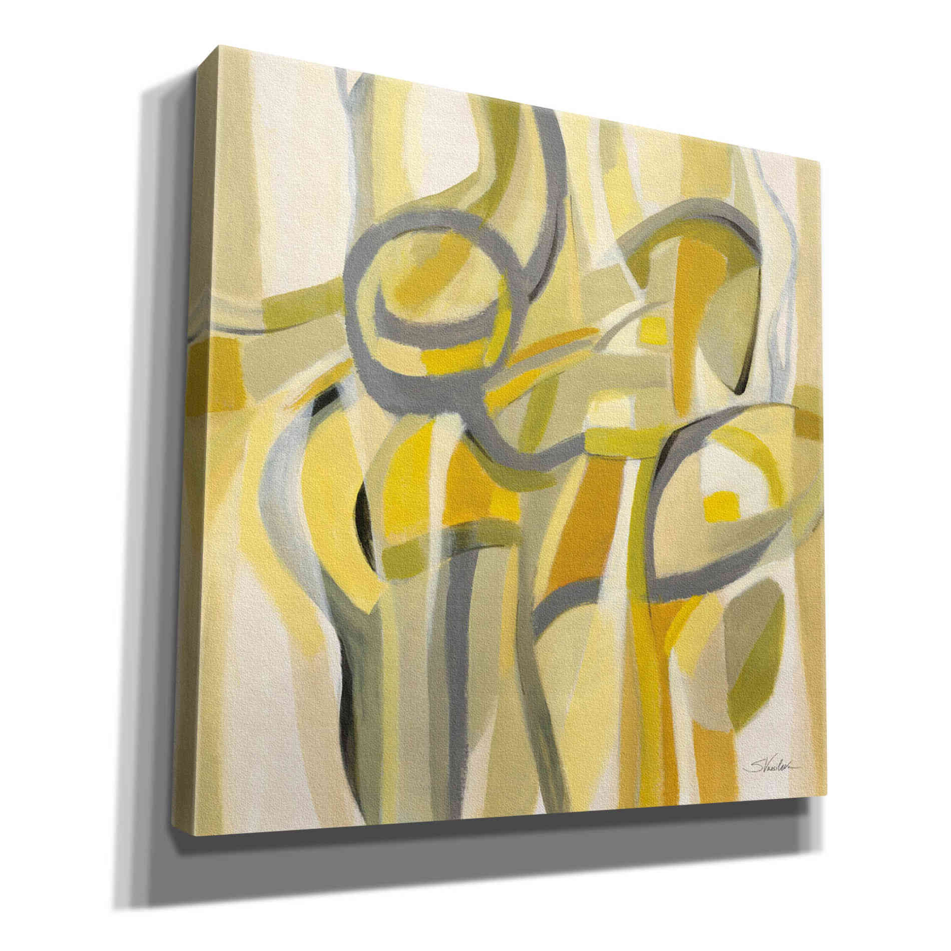 Epic Art 'Mid Mod Yellow' by Silvia Vassileva, Canvas Wall Art,12x12x1.1x0,18x18x1.1x0,26x26x1.74x0,37x37x1.74x0