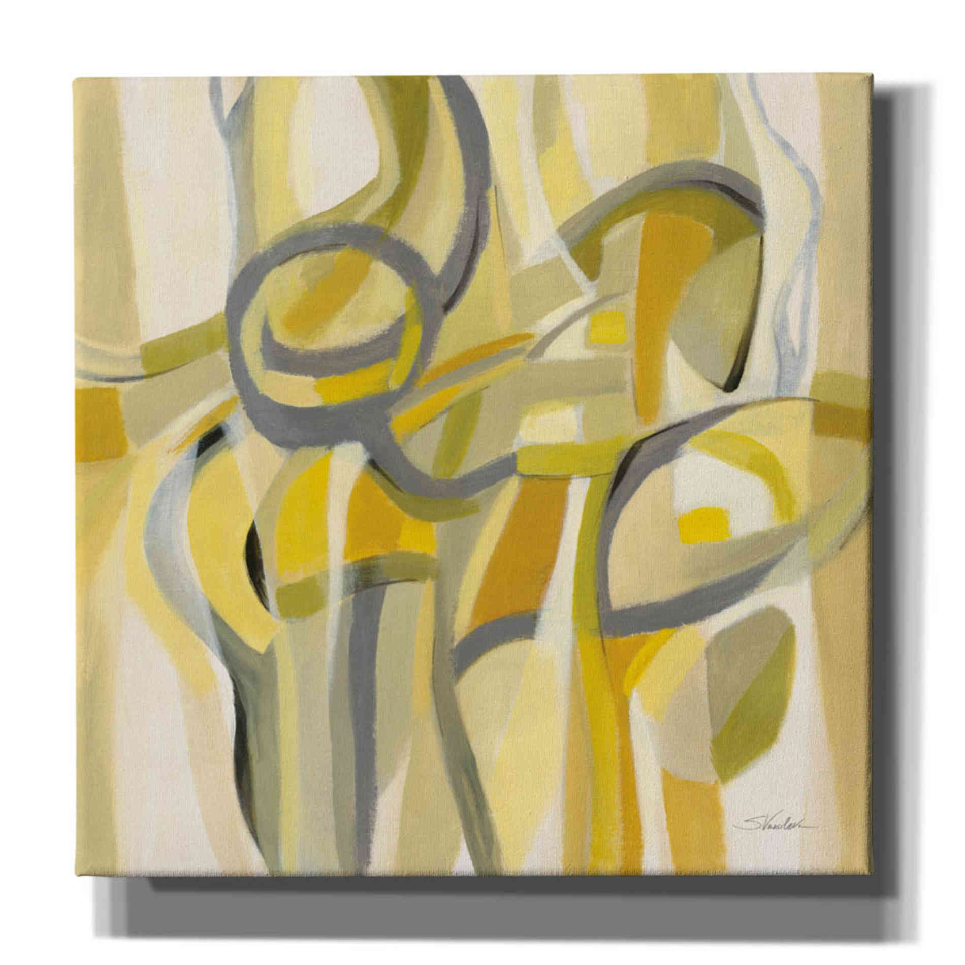 Epic Art 'Mid Mod Yellow' by Silvia Vassileva, Canvas Wall Art,12x12x1.1x0,18x18x1.1x0,26x26x1.74x0,37x37x1.74x0