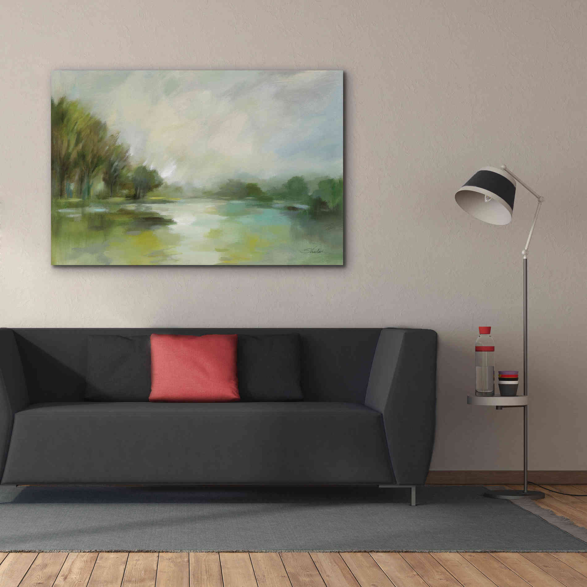 Epic Art 'Lakeside Fog' by Silvia Vassileva, Canvas Wall Art,60 x 40