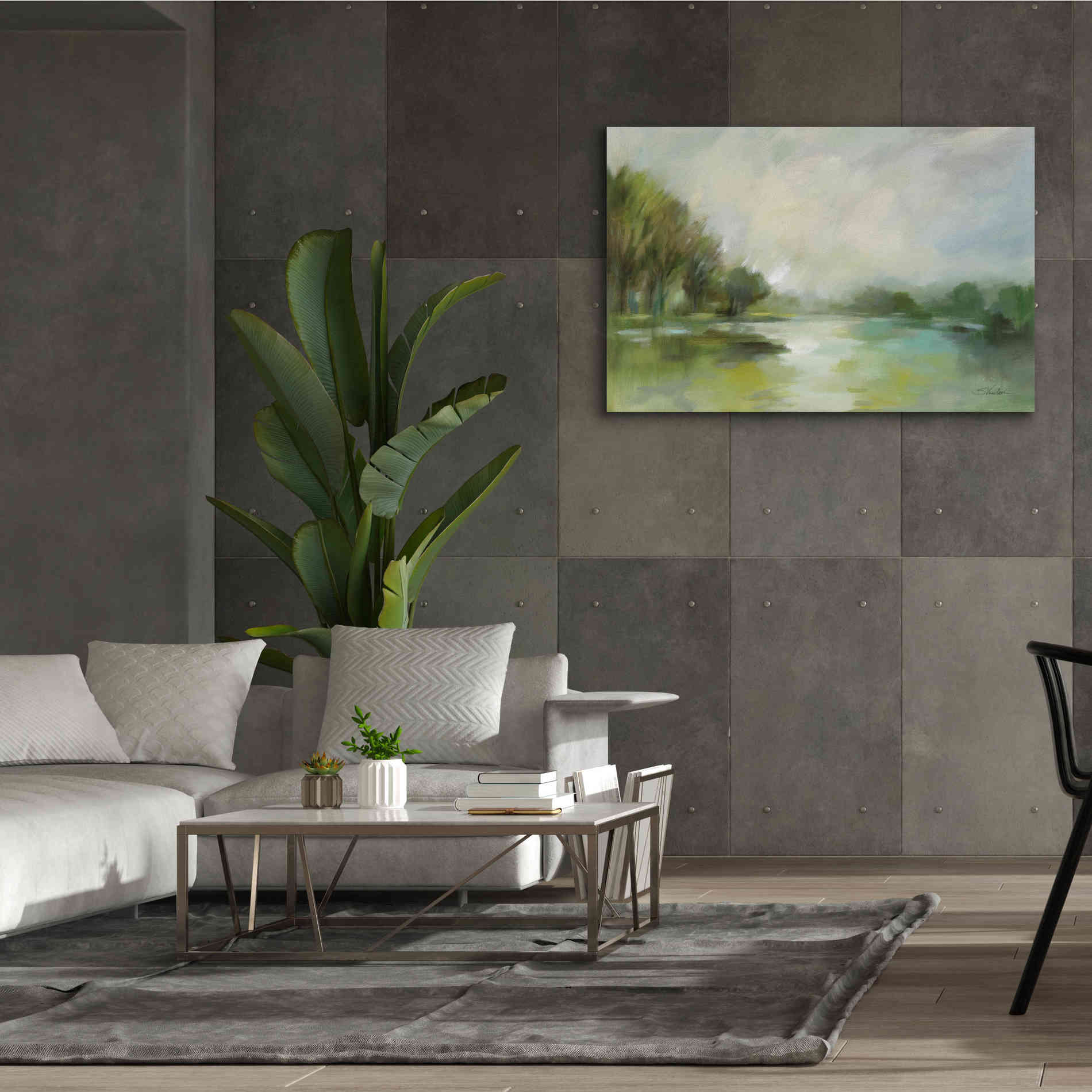 Epic Art 'Lakeside Fog' by Silvia Vassileva, Canvas Wall Art,60 x 40