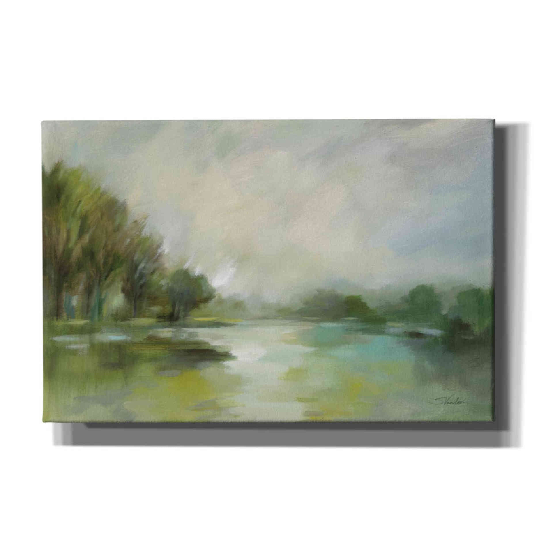 Epic Art 'Lakeside Fog' by Silvia Vassileva, Canvas Wall Art,18x12x1.1x0,26x18x1.1x0,40x26x1.74x0,60x40x1.74x0