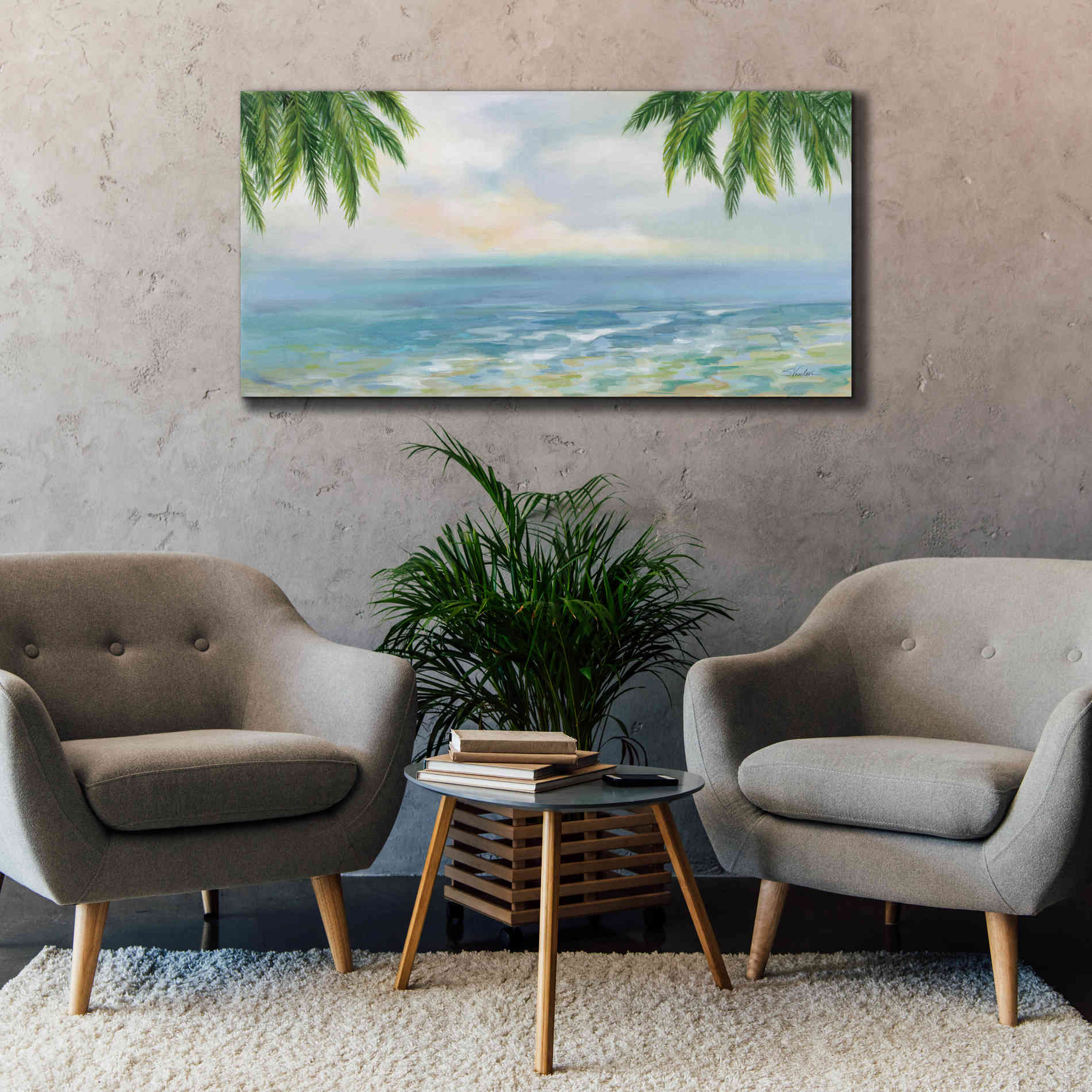 Epic Art 'Island Morning' by Silvia Vassileva, Canvas Wall Art,60 x 30