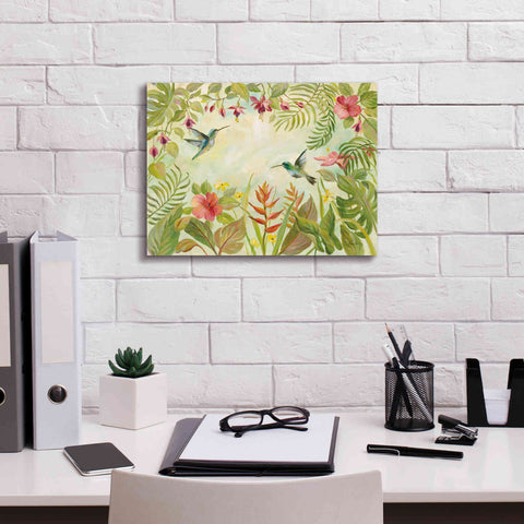 Image of Epic Art 'Hummingbirds Song I' by Silvia Vassileva, Canvas Wall Art,16 x 12