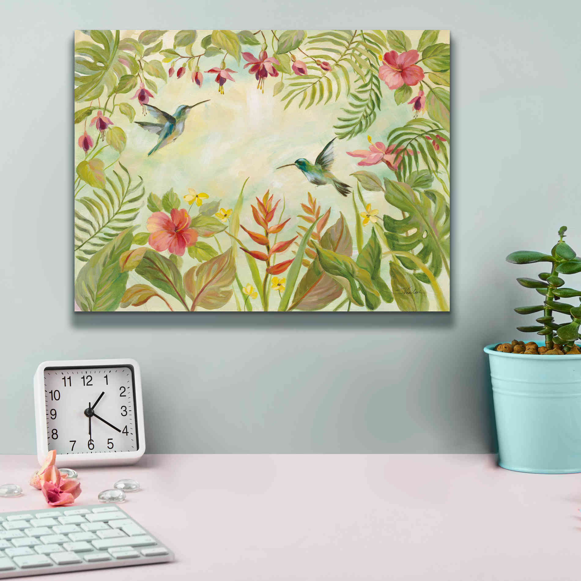 Epic Art 'Hummingbirds Song I' by Silvia Vassileva, Canvas Wall Art,16 x 12