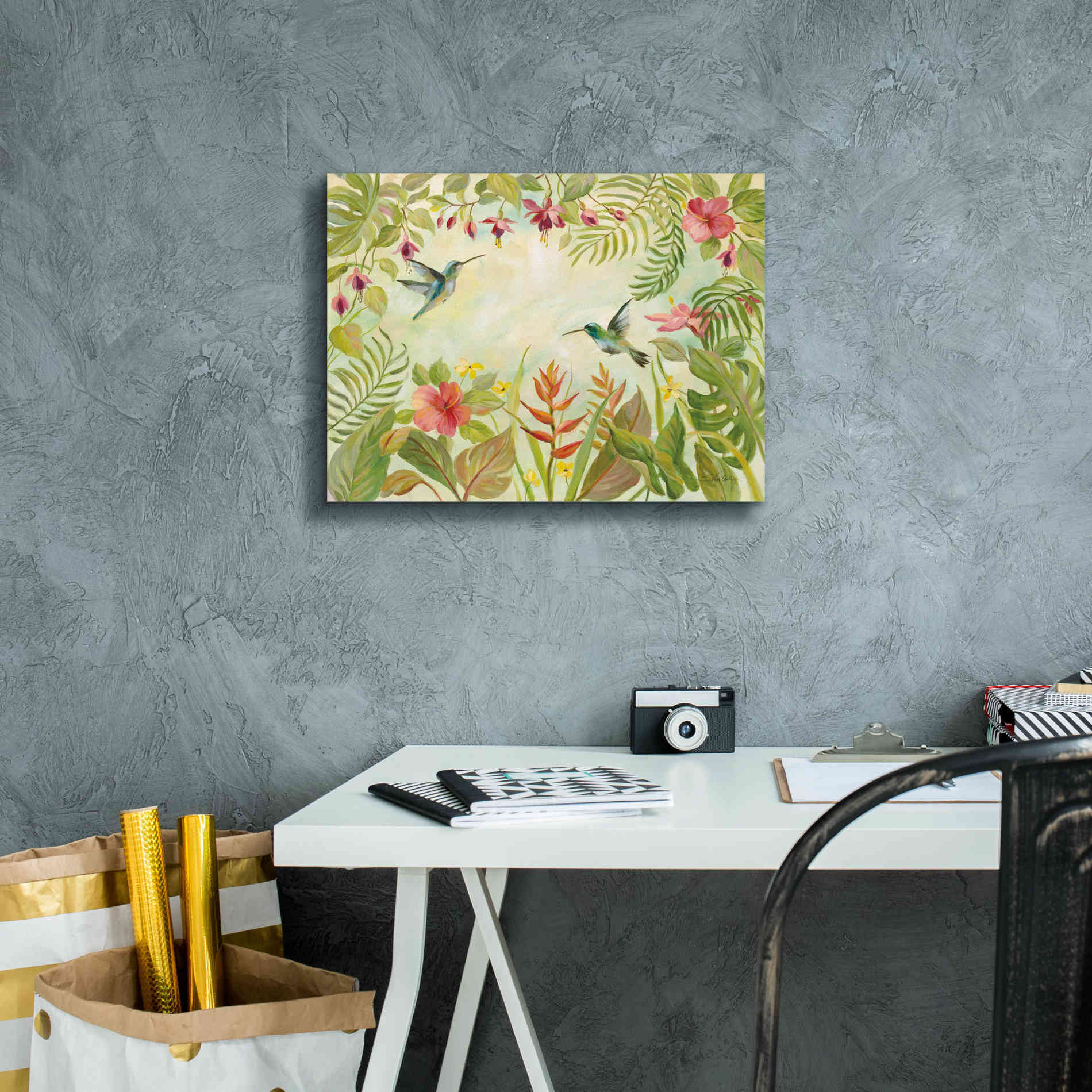 Epic Art 'Hummingbirds Song I' by Silvia Vassileva, Canvas Wall Art,16 x 12