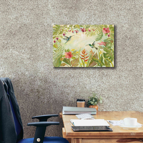 Image of Epic Art 'Hummingbirds Song I' by Silvia Vassileva, Canvas Wall Art,26 x 18