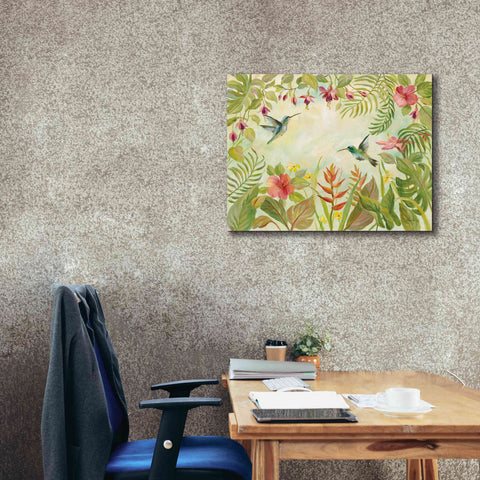Image of Epic Art 'Hummingbirds Song I' by Silvia Vassileva, Canvas Wall Art,34 x 26