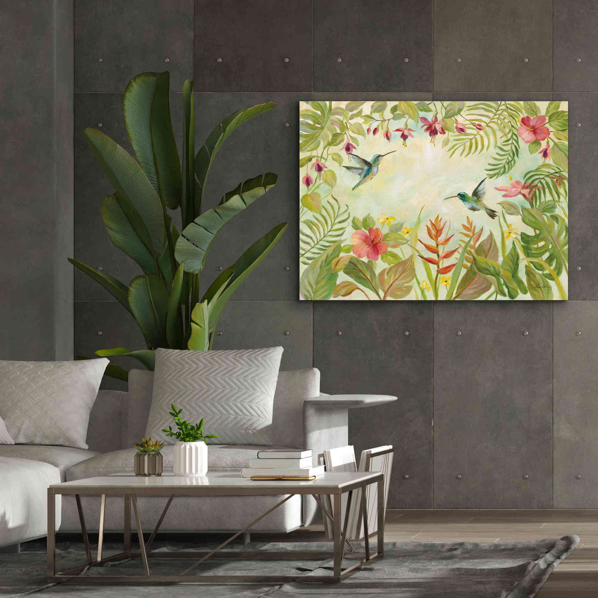 Epic Art 'Hummingbirds Song I' by Silvia Vassileva, Canvas Wall Art,54 x 40