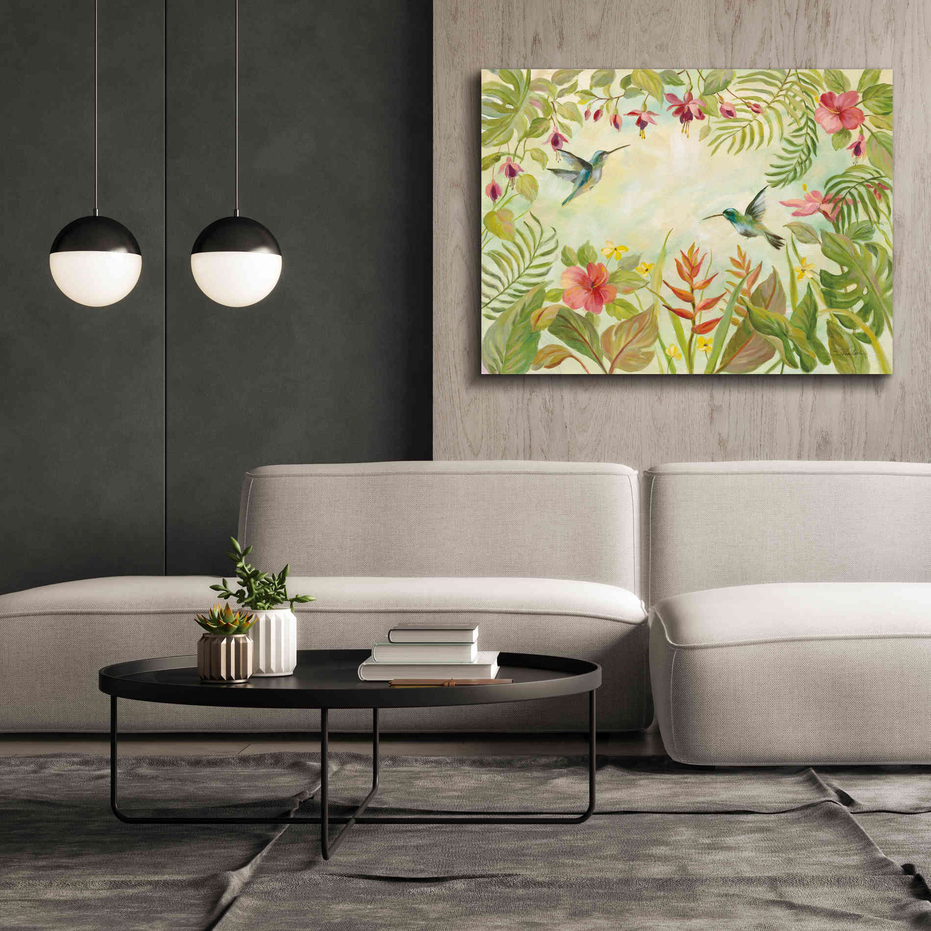 Epic Art 'Hummingbirds Song I' by Silvia Vassileva, Canvas Wall Art,54 x 40