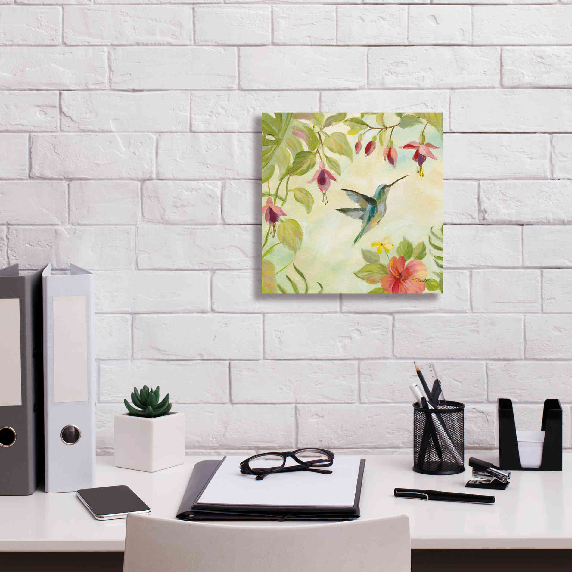 Epic Art 'Hummingbirds Song II' by Silvia Vassileva, Canvas Wall Art,12 x 12