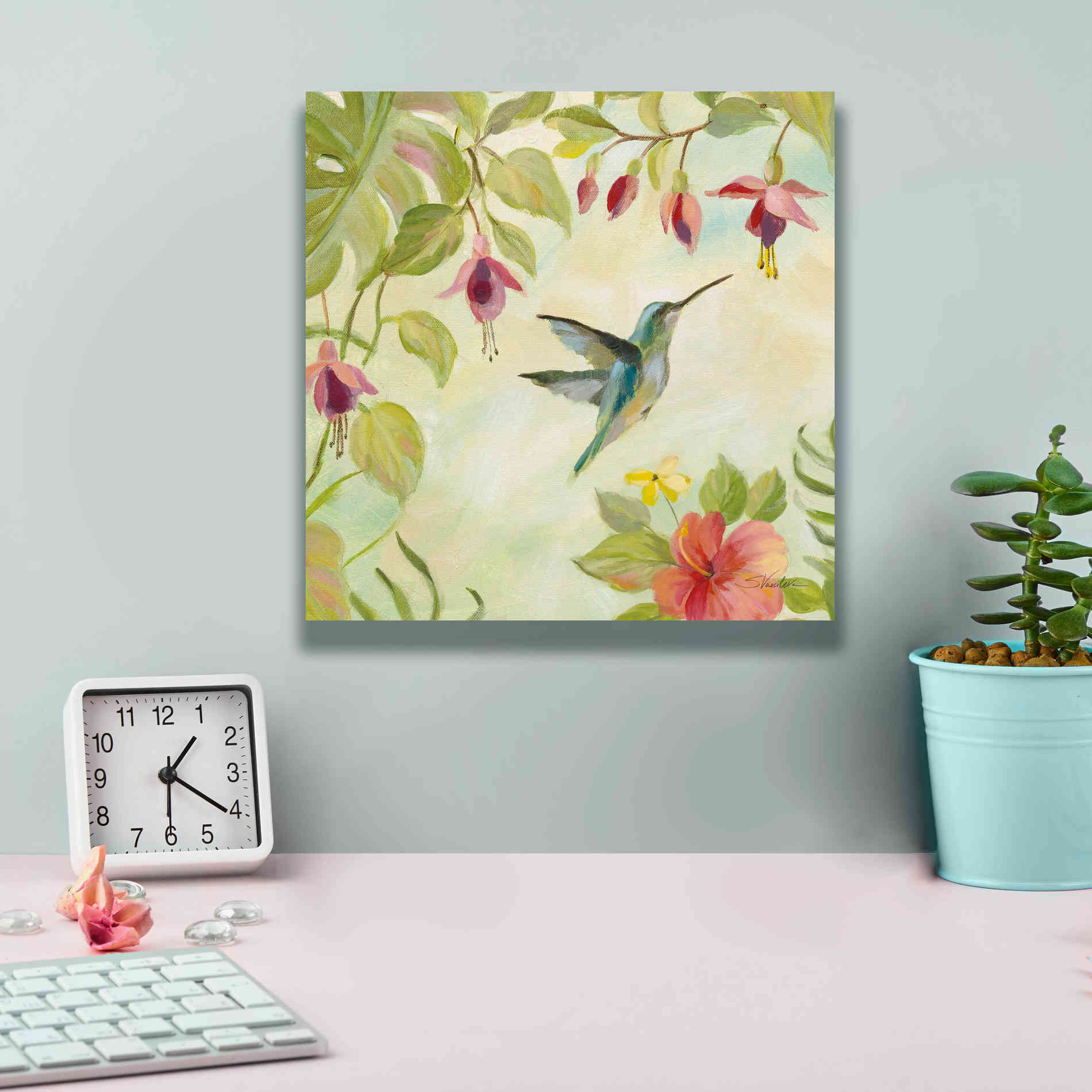 Epic Art 'Hummingbirds Song II' by Silvia Vassileva, Canvas Wall Art,12 x 12