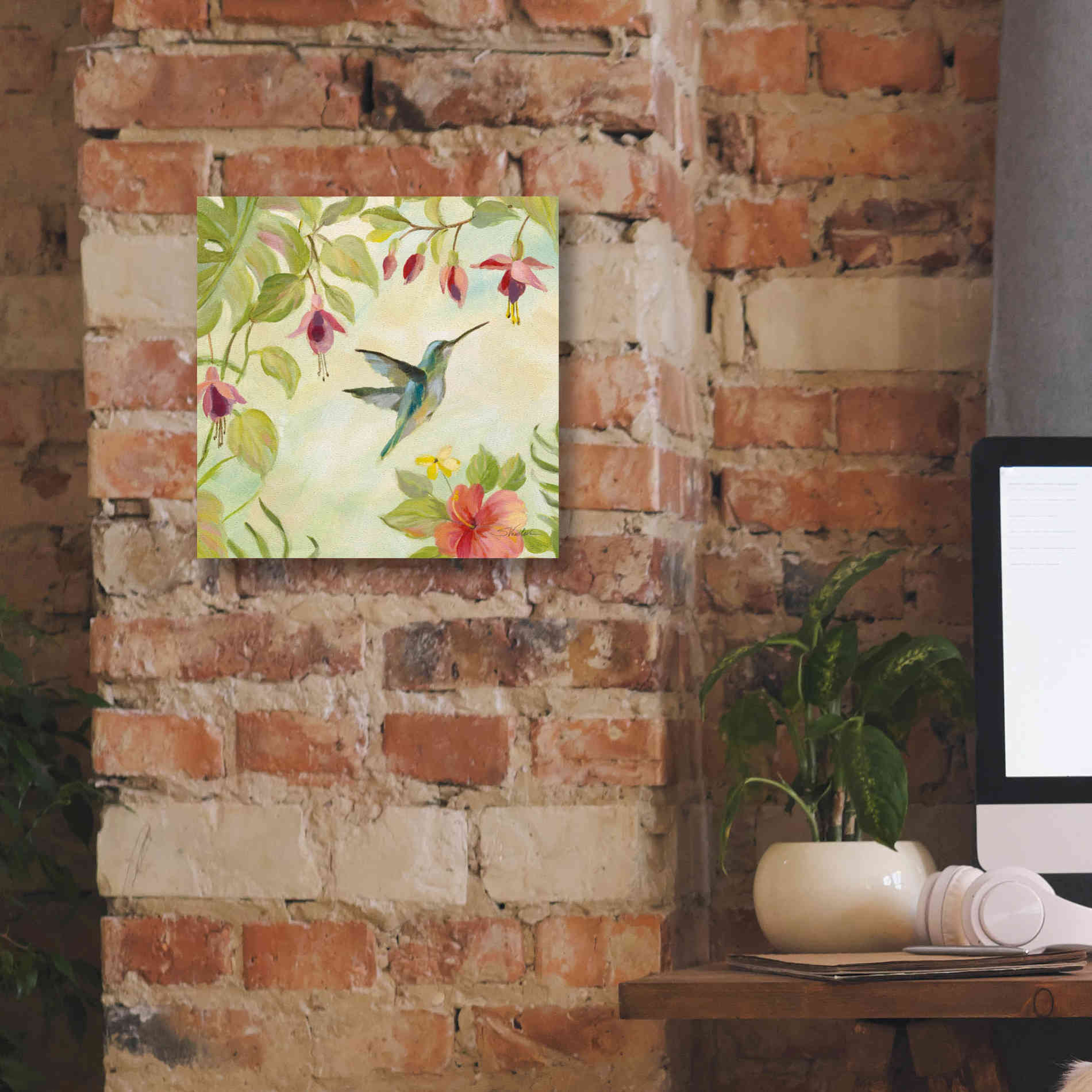 Epic Art 'Hummingbirds Song II' by Silvia Vassileva, Canvas Wall Art,12 x 12