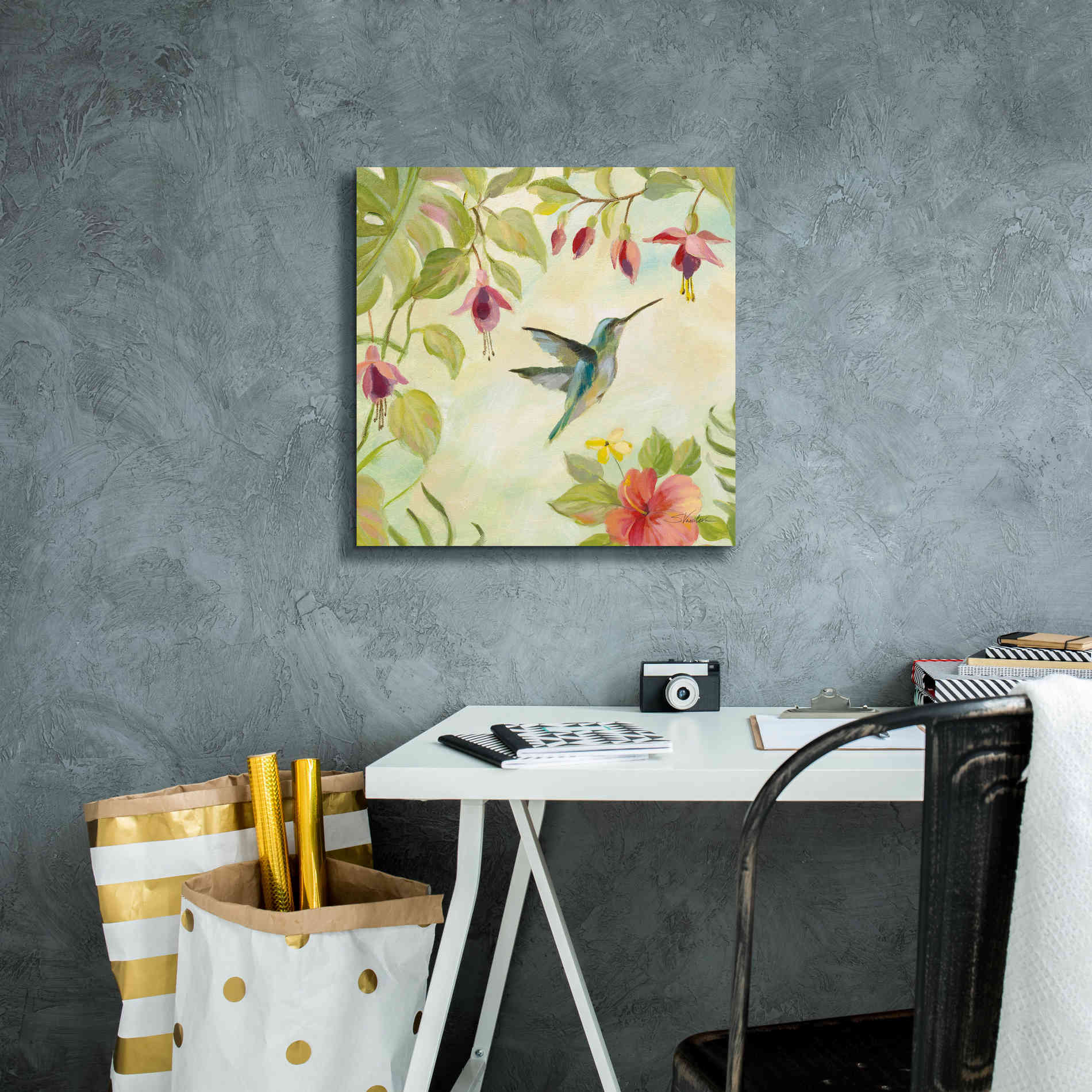 Epic Art 'Hummingbirds Song II' by Silvia Vassileva, Canvas Wall Art,18 x 18