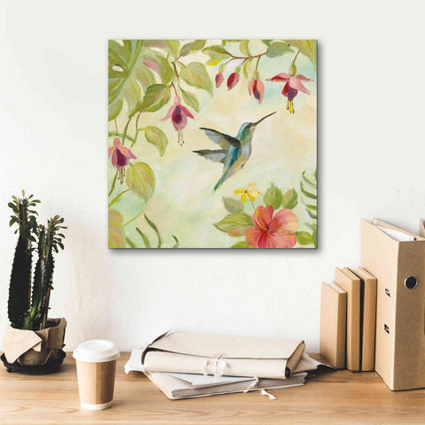 Image of Epic Art 'Hummingbirds Song II' by Silvia Vassileva, Canvas Wall Art,18 x 18