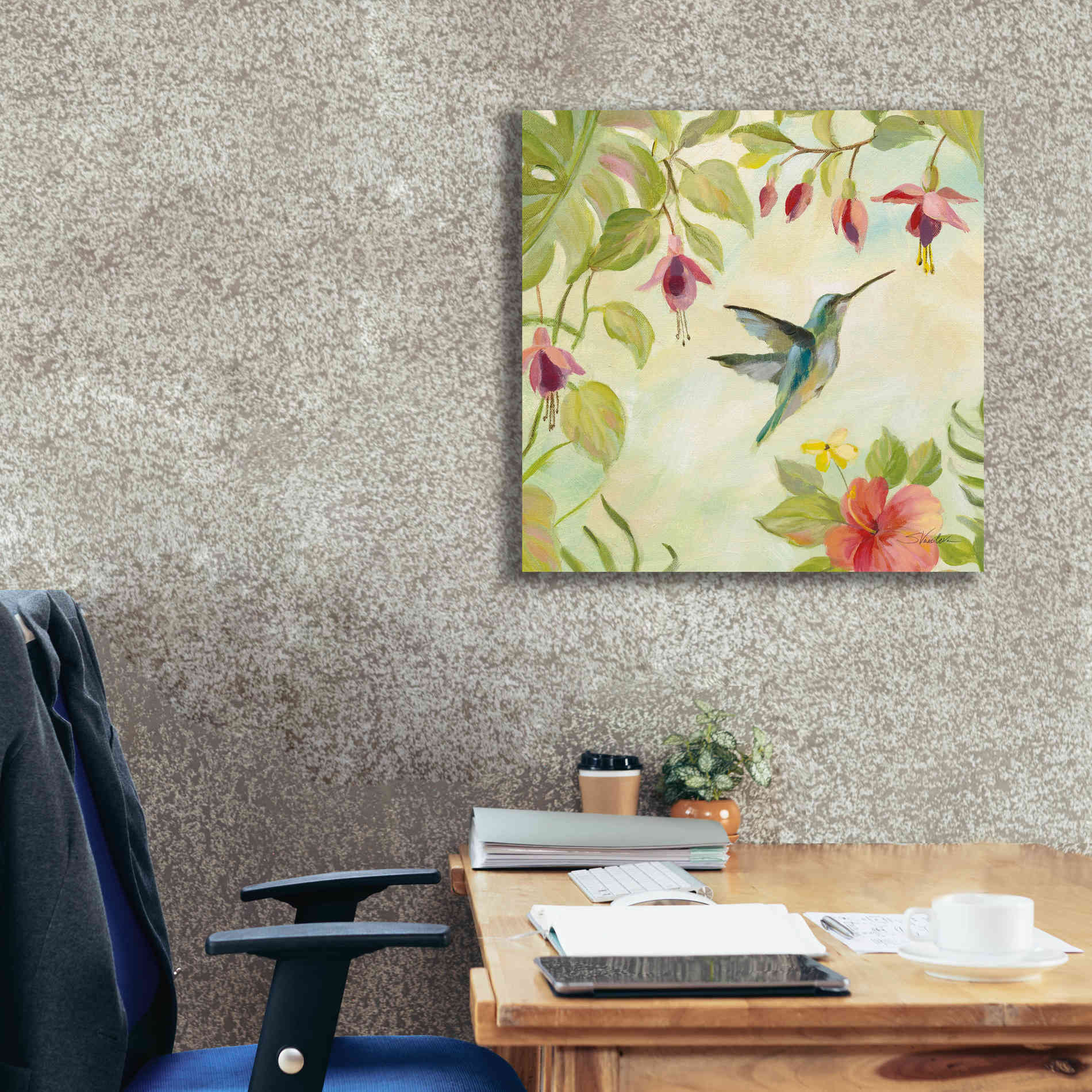 Epic Art 'Hummingbirds Song II' by Silvia Vassileva, Canvas Wall Art,26 x 26