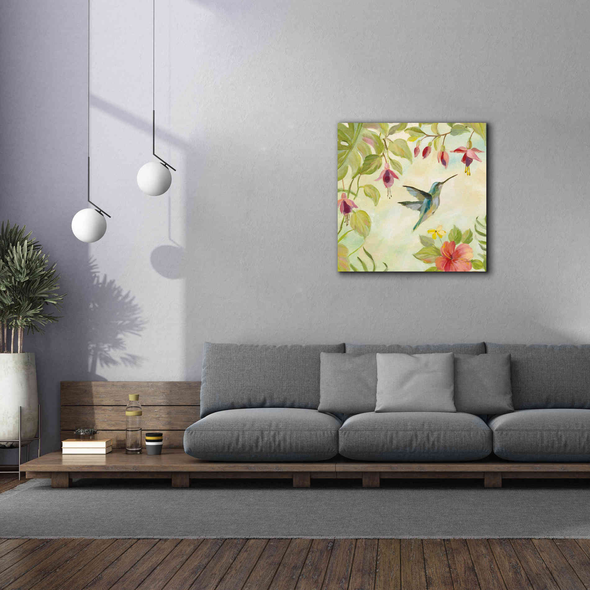 Epic Art 'Hummingbirds Song II' by Silvia Vassileva, Canvas Wall Art,37 x 37