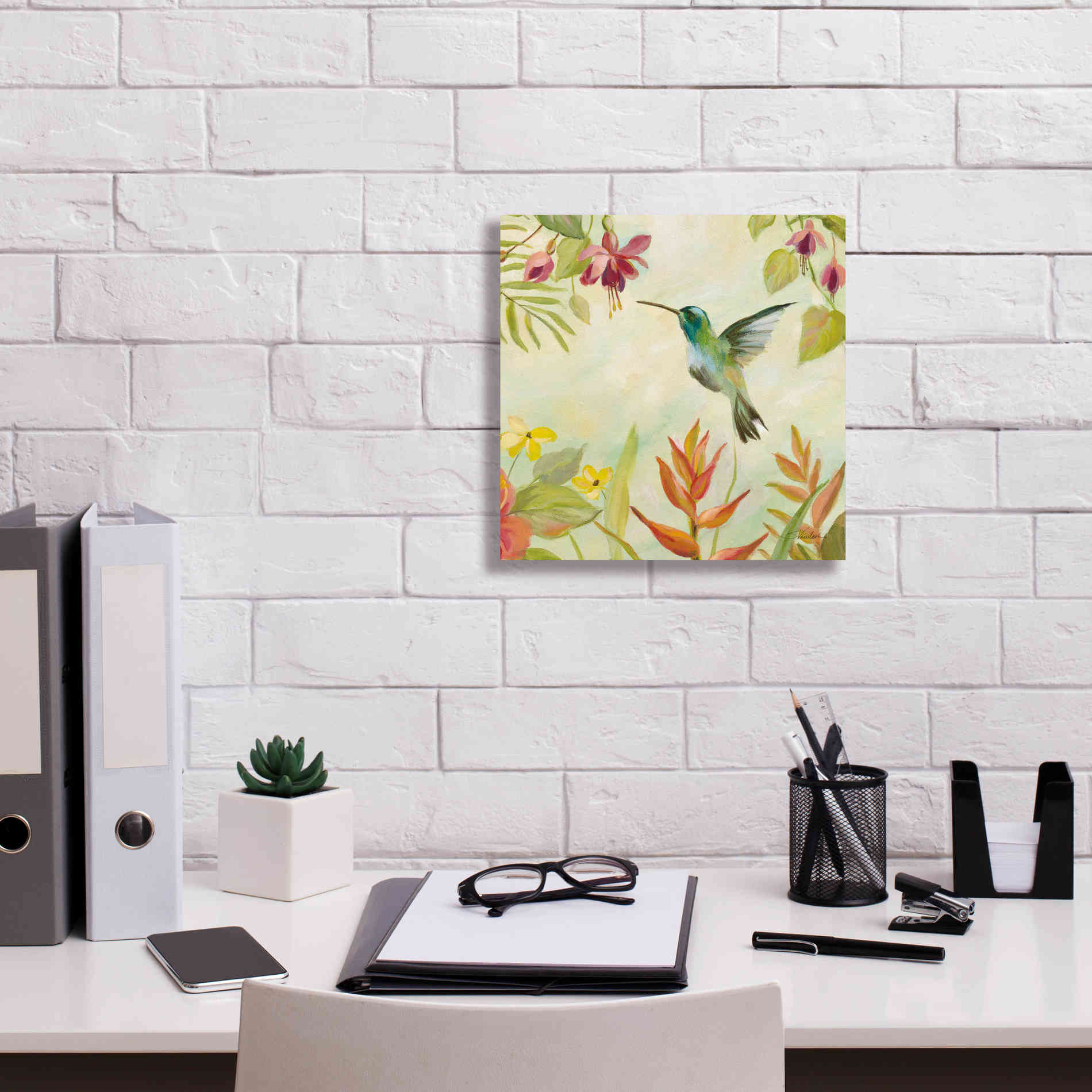 Epic Art 'Hummingbirds Song III' by Silvia Vassileva, Canvas Wall Art,12 x 12