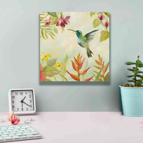 Image of Epic Art 'Hummingbirds Song III' by Silvia Vassileva, Canvas Wall Art,12 x 12