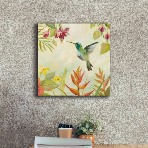 Image of Epic Art 'Hummingbirds Song III' by Silvia Vassileva, Canvas Wall Art,18 x 18