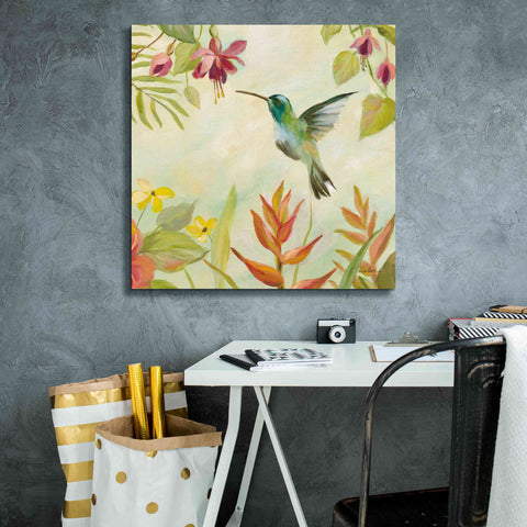 Image of Epic Art 'Hummingbirds Song III' by Silvia Vassileva, Canvas Wall Art,26 x 26