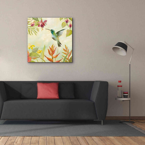 Image of Epic Art 'Hummingbirds Song III' by Silvia Vassileva, Canvas Wall Art,37 x 37