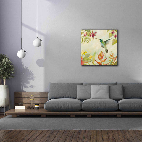 Image of Epic Art 'Hummingbirds Song III' by Silvia Vassileva, Canvas Wall Art,37 x 37
