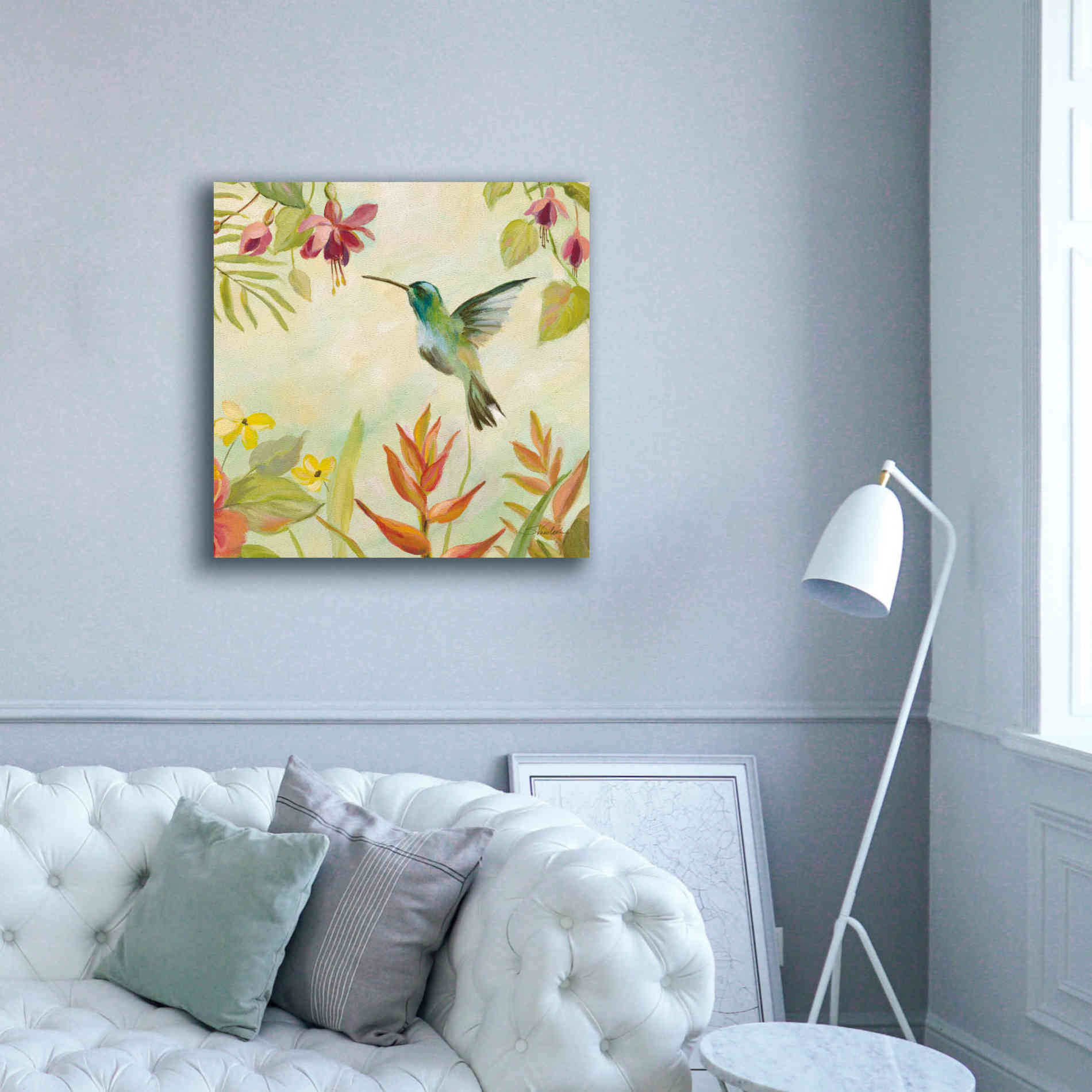 Epic Art 'Hummingbirds Song III' by Silvia Vassileva, Canvas Wall Art,37 x 37