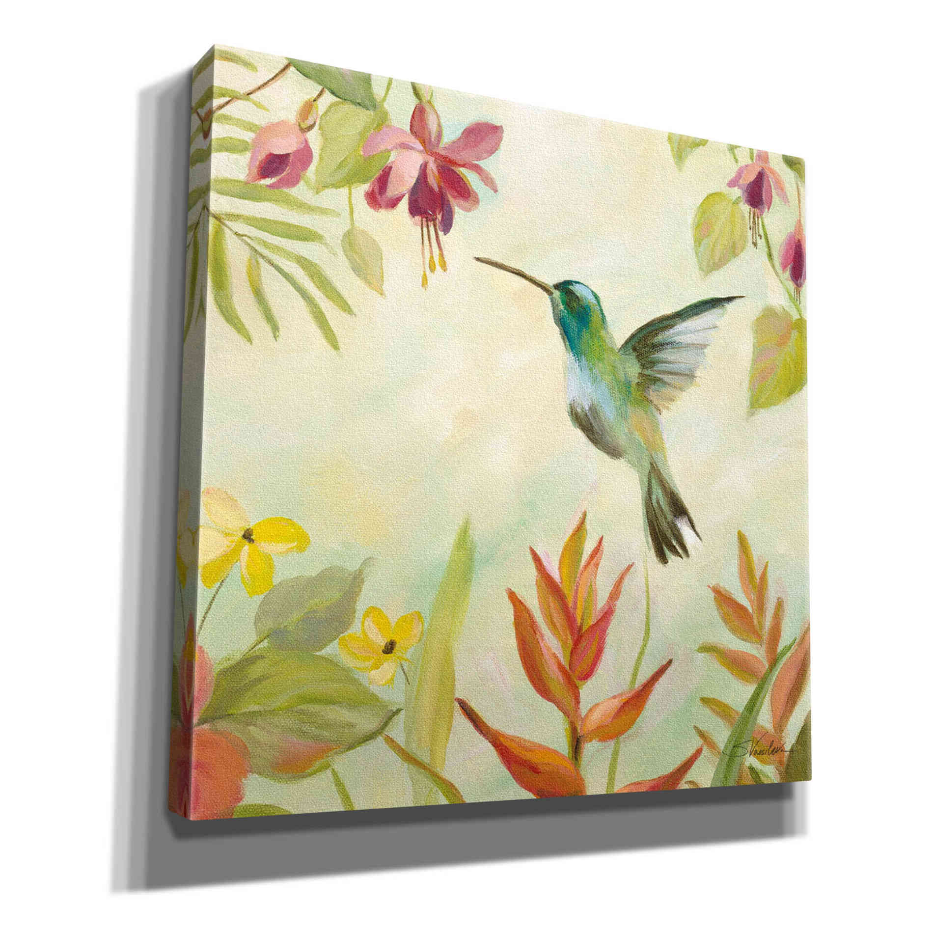 Epic Art 'Hummingbirds Song III' by Silvia Vassileva, Canvas Wall Art,12x12x1.1x0,18x18x1.1x0,26x26x1.74x0,37x37x1.74x0