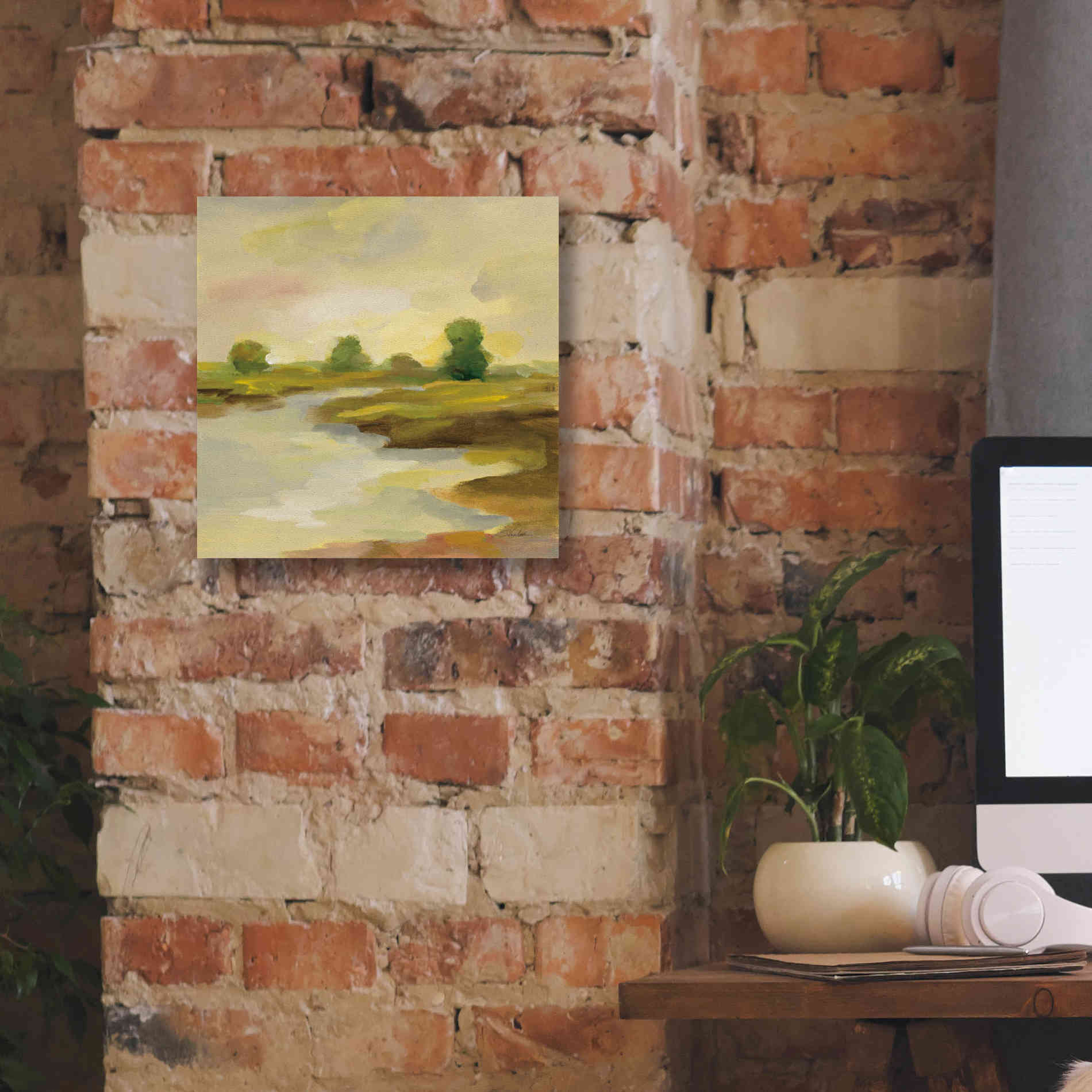 Epic Art 'Chartreuse Fields I' by Silvia Vassileva, Canvas Wall Art,12 x 12