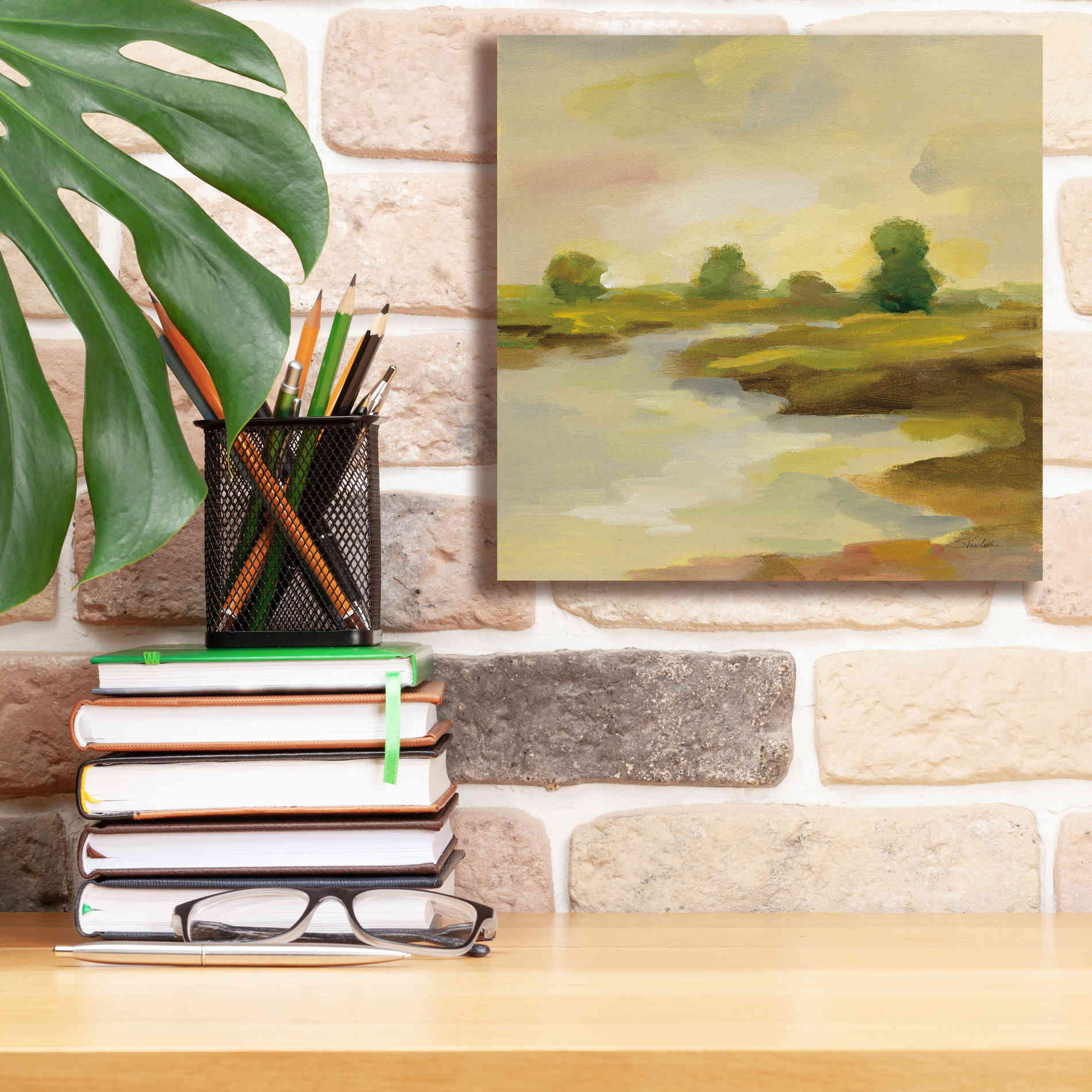 Epic Art 'Chartreuse Fields I' by Silvia Vassileva, Canvas Wall Art,12 x 12