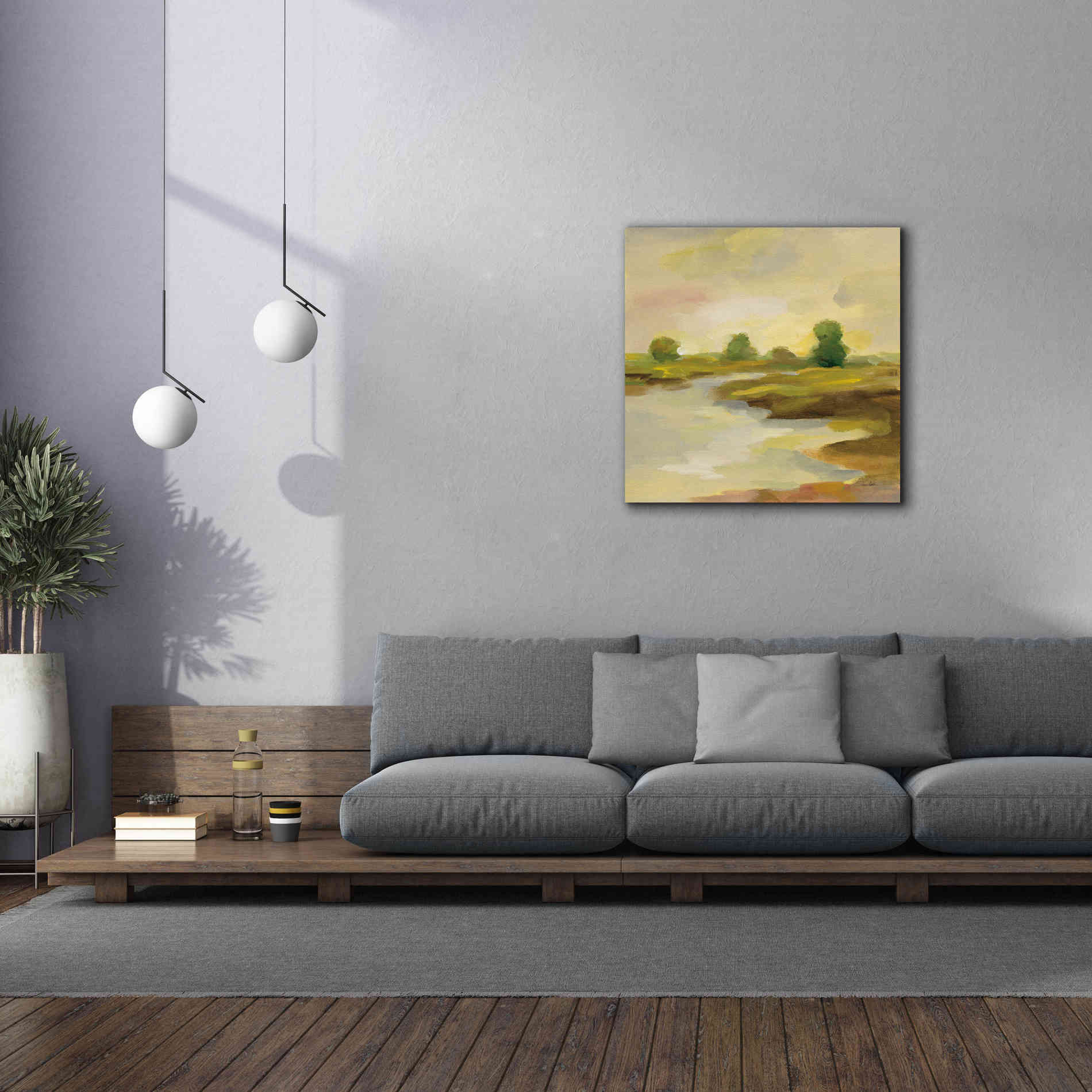 Epic Art 'Chartreuse Fields I' by Silvia Vassileva, Canvas Wall Art,37 x 37