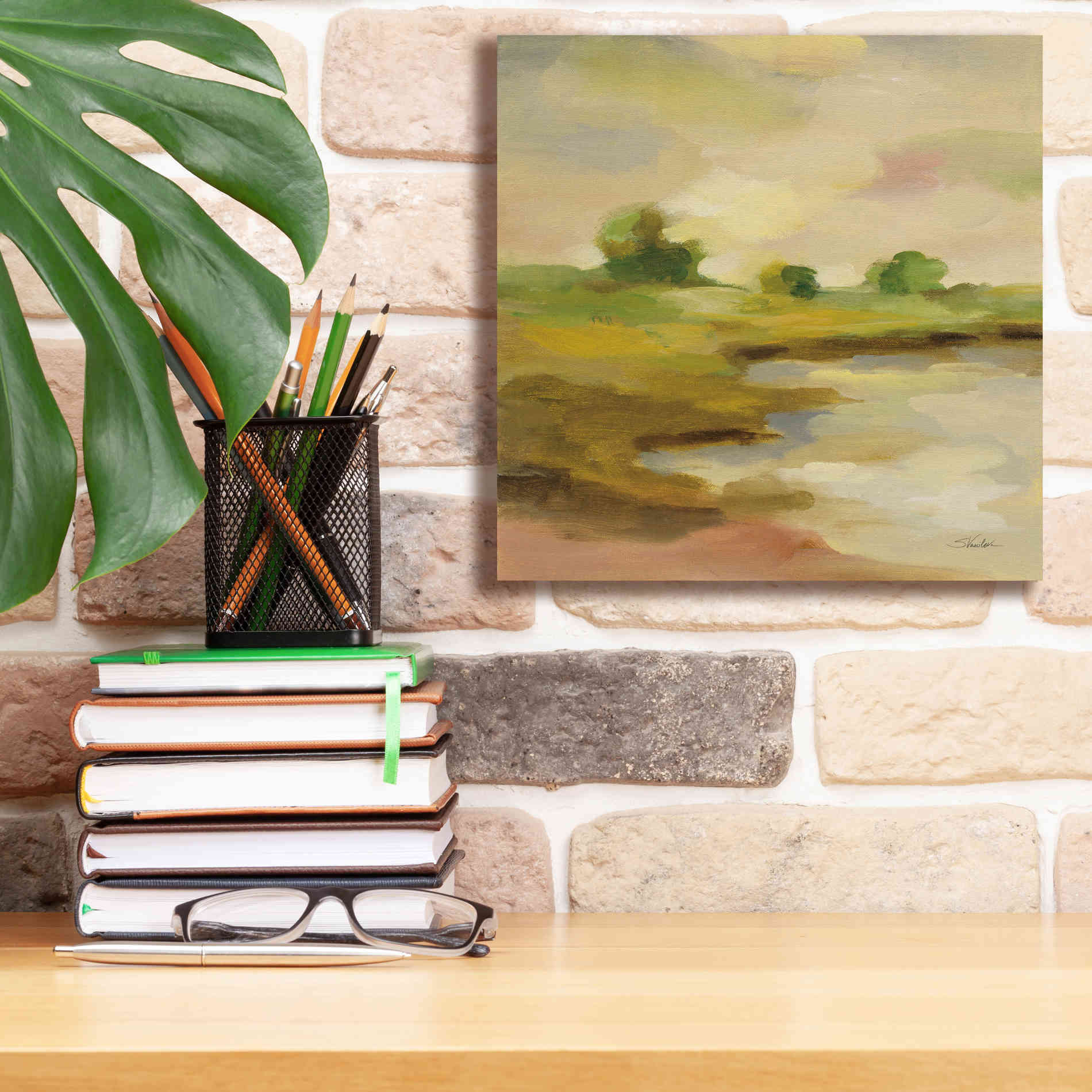 Epic Art 'Chartreuse Fields II' by Silvia Vassileva, Canvas Wall Art,12 x 12