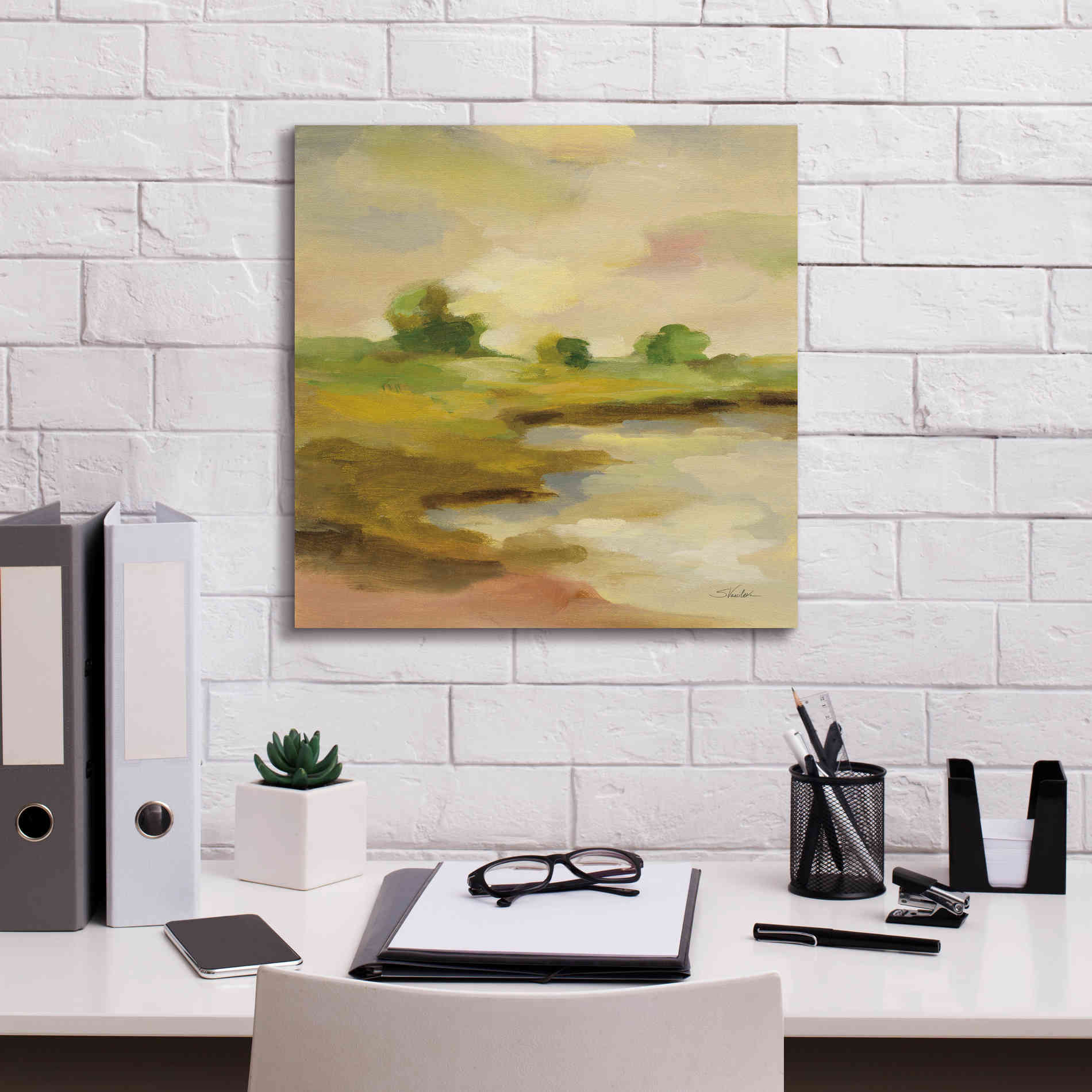 Epic Art 'Chartreuse Fields II' by Silvia Vassileva, Canvas Wall Art,18 x 18