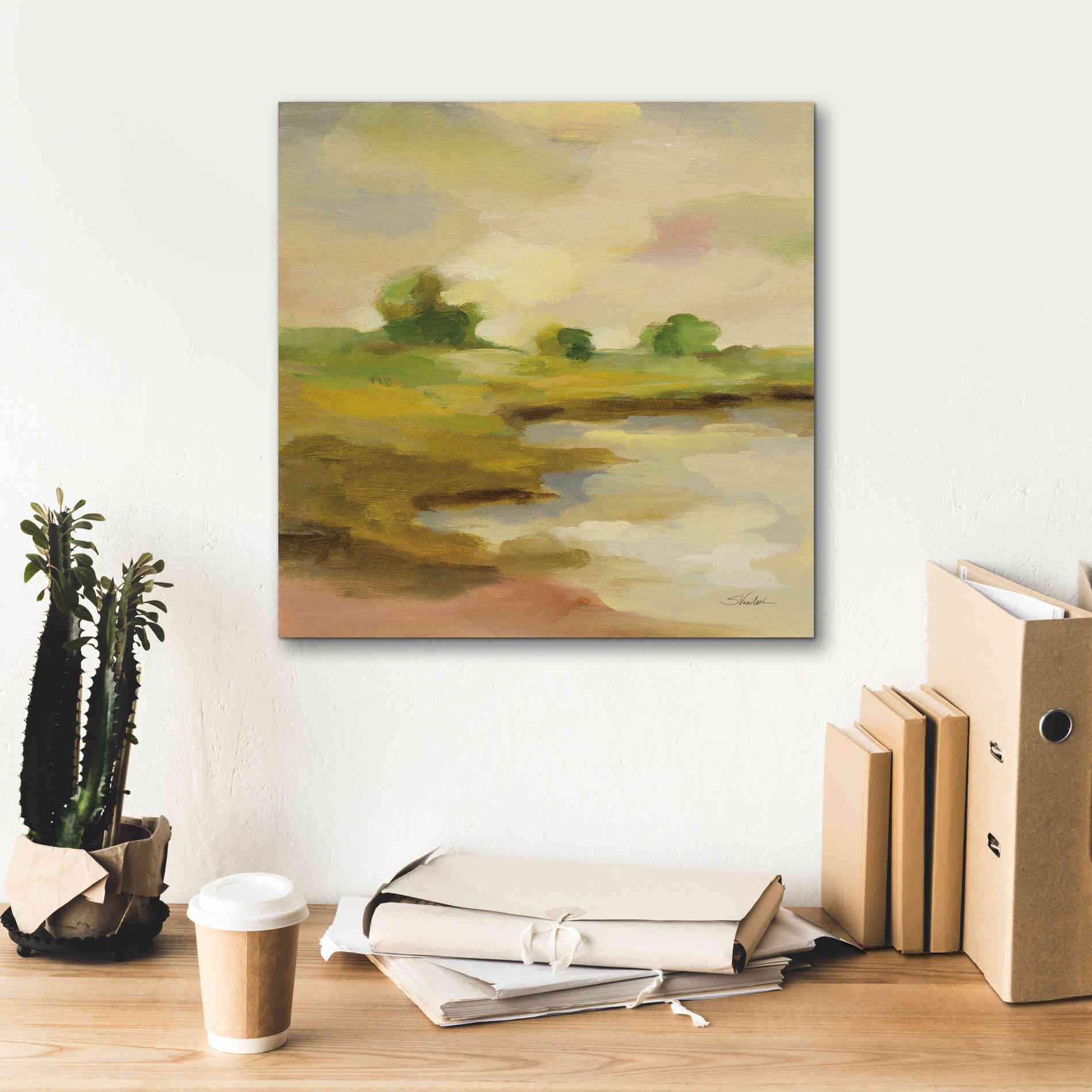 Epic Art 'Chartreuse Fields II' by Silvia Vassileva, Canvas Wall Art,18 x 18