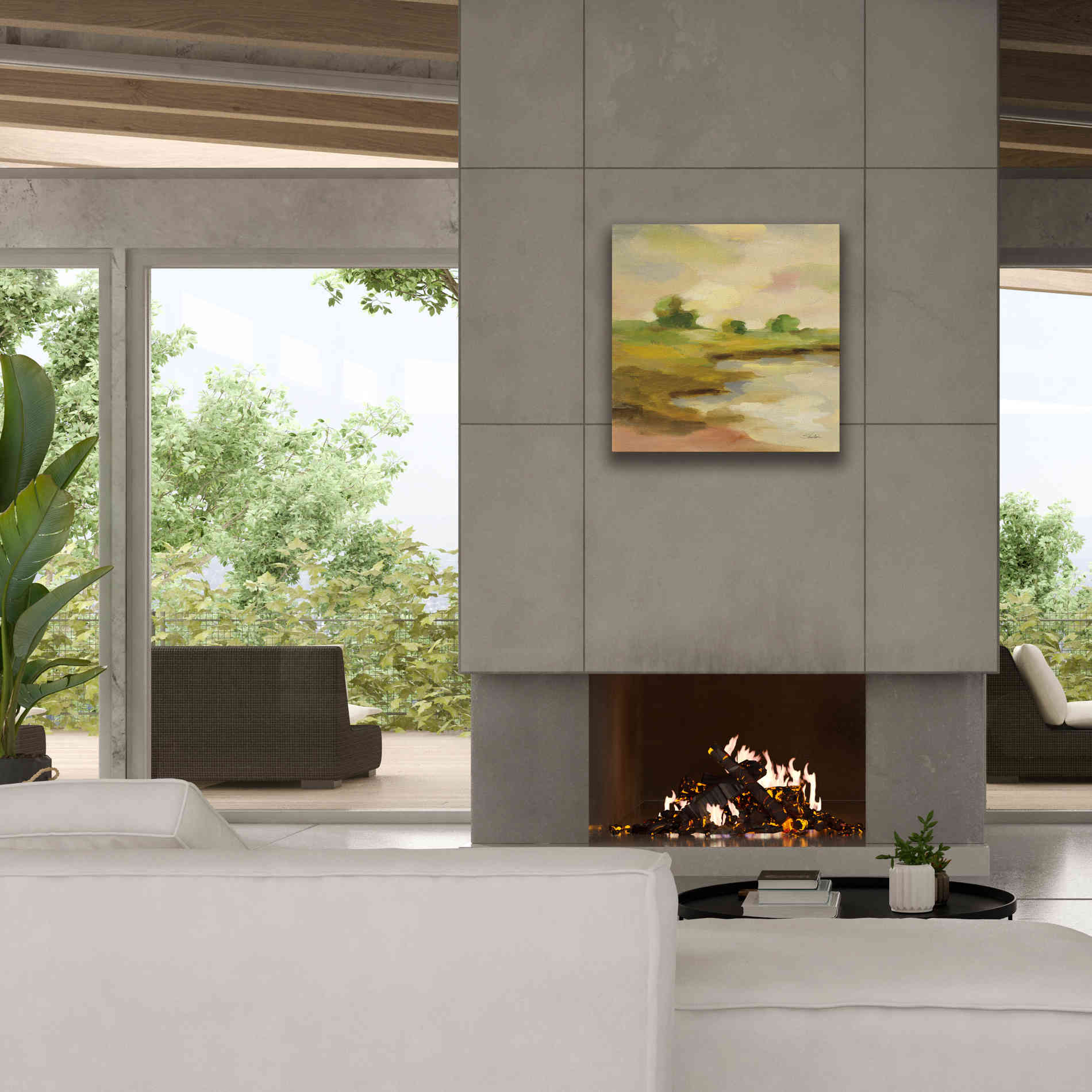 Epic Art 'Chartreuse Fields II' by Silvia Vassileva, Canvas Wall Art,26 x 26