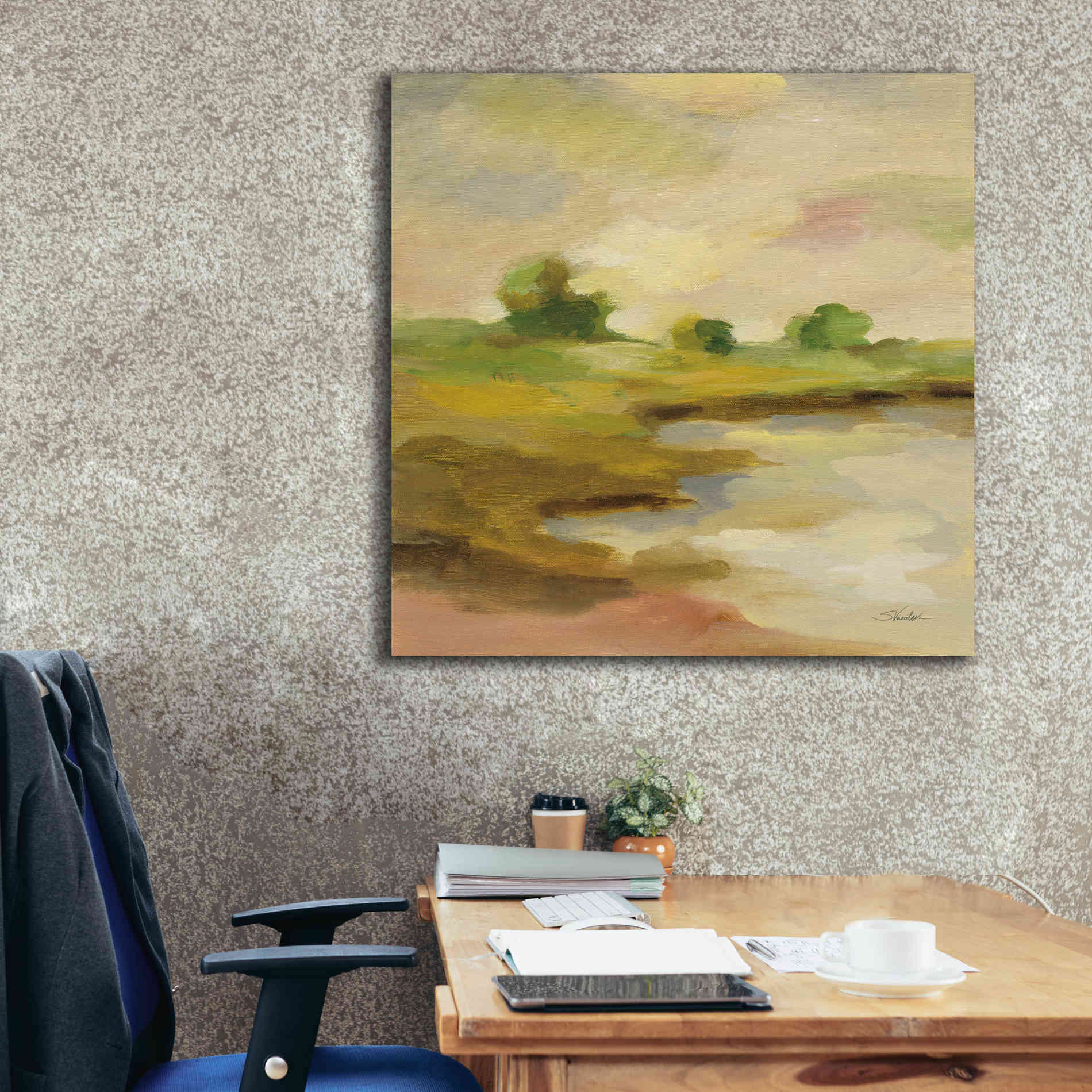 Epic Art 'Chartreuse Fields II' by Silvia Vassileva, Canvas Wall Art,37 x 37